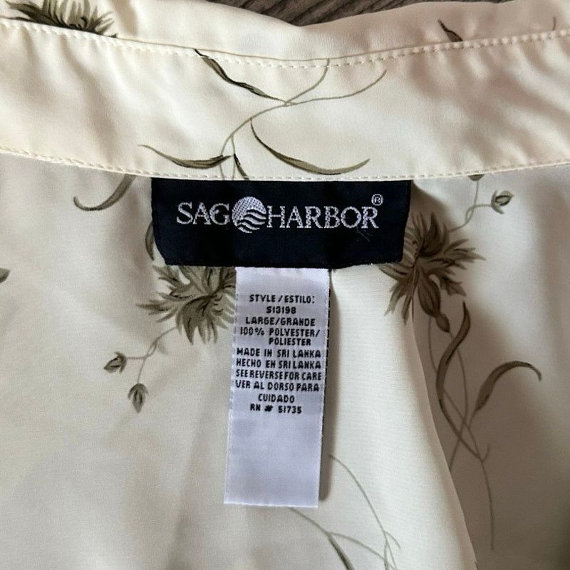 Other sag harbor cream floral button up shirt Size L / US 10 / IT 46 - 3 Thumbnail