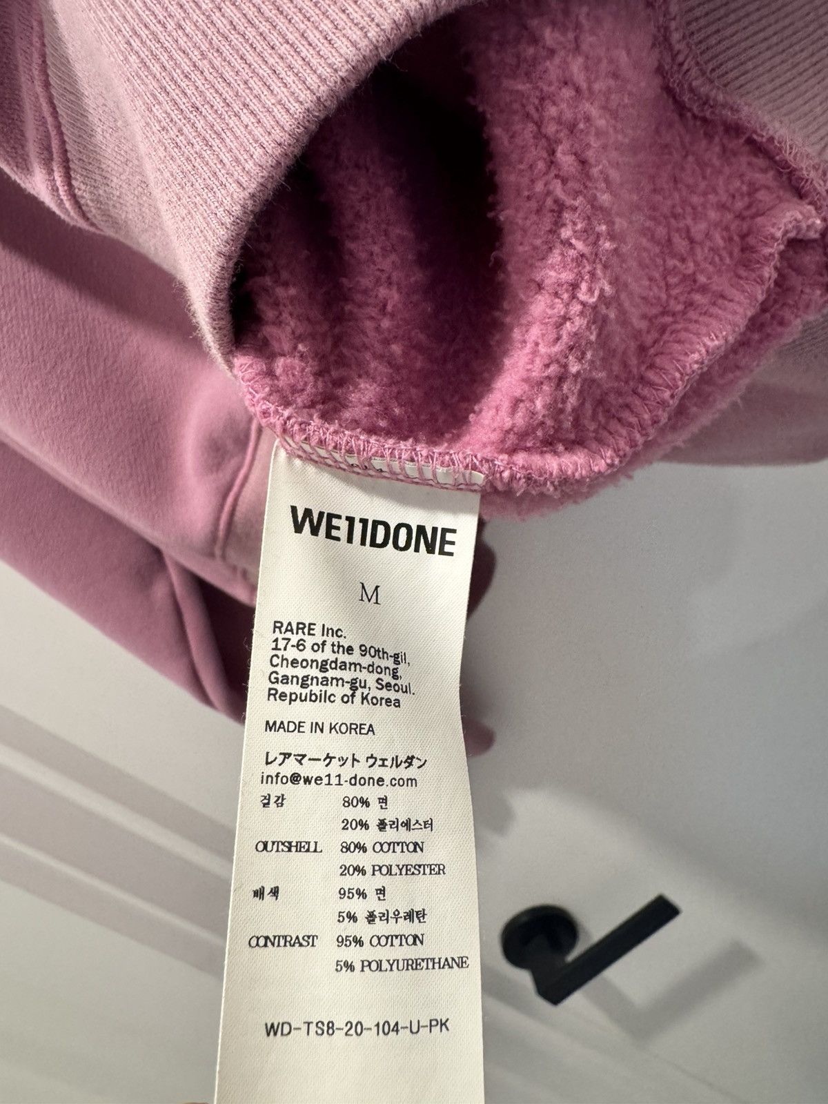 WE11DONE WE11DONE Pink Crewneck Sweatshirt Size US M / EU 48-50 / 2 - 3 Thumbnail