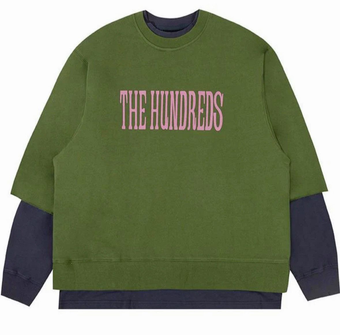 The Hundreds The Hundreds Mens Medium Layered Crewneck Green Size US M / EU 48-50 / 2 - 2 Thumbnail