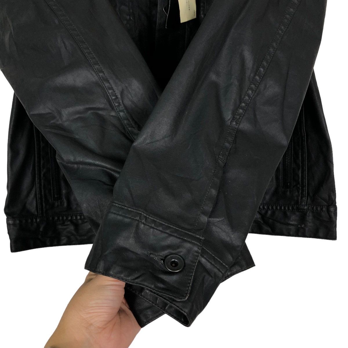Japanese Brand 🔥Vtg Coated Cloth Biker Jacket Cropped Uniqlo Issey Miyake Size US XL / EU 56 / 4 - 13 Thumbnail