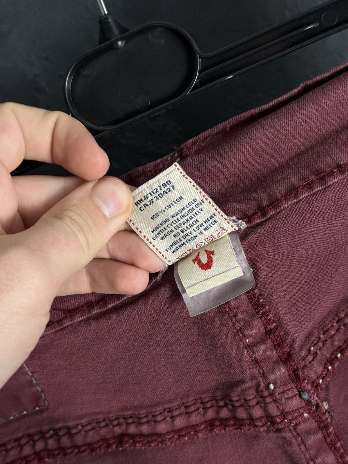 True Religion True Religion Baggy Straight Fit Red Jeans Size US 36 / EU 52 - 16 Thumbnail