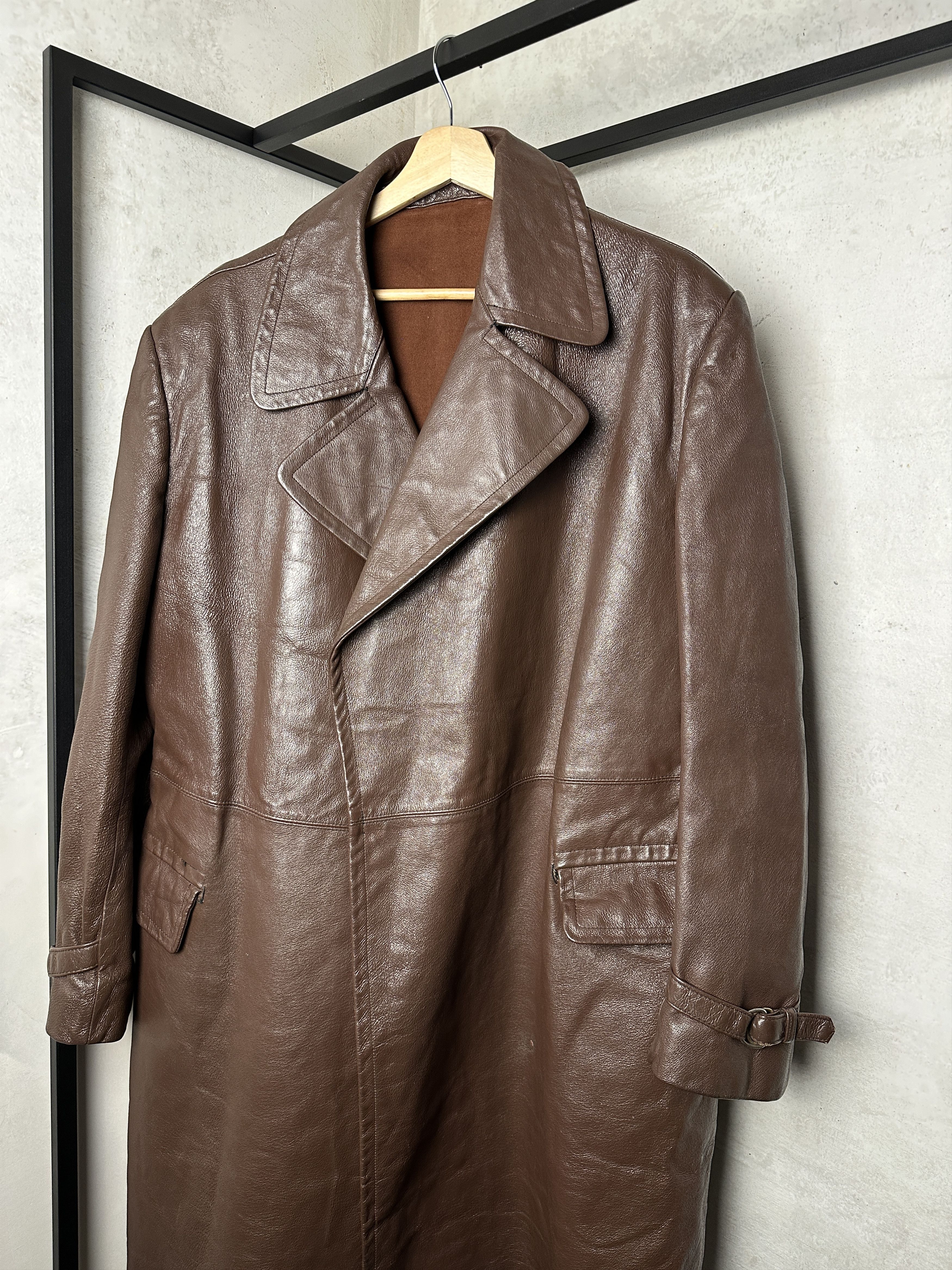 Genuine Leather Vintage Horse Leather Brown Coat Size US L / EU 52-54 / 3 - 2 Thumbnail