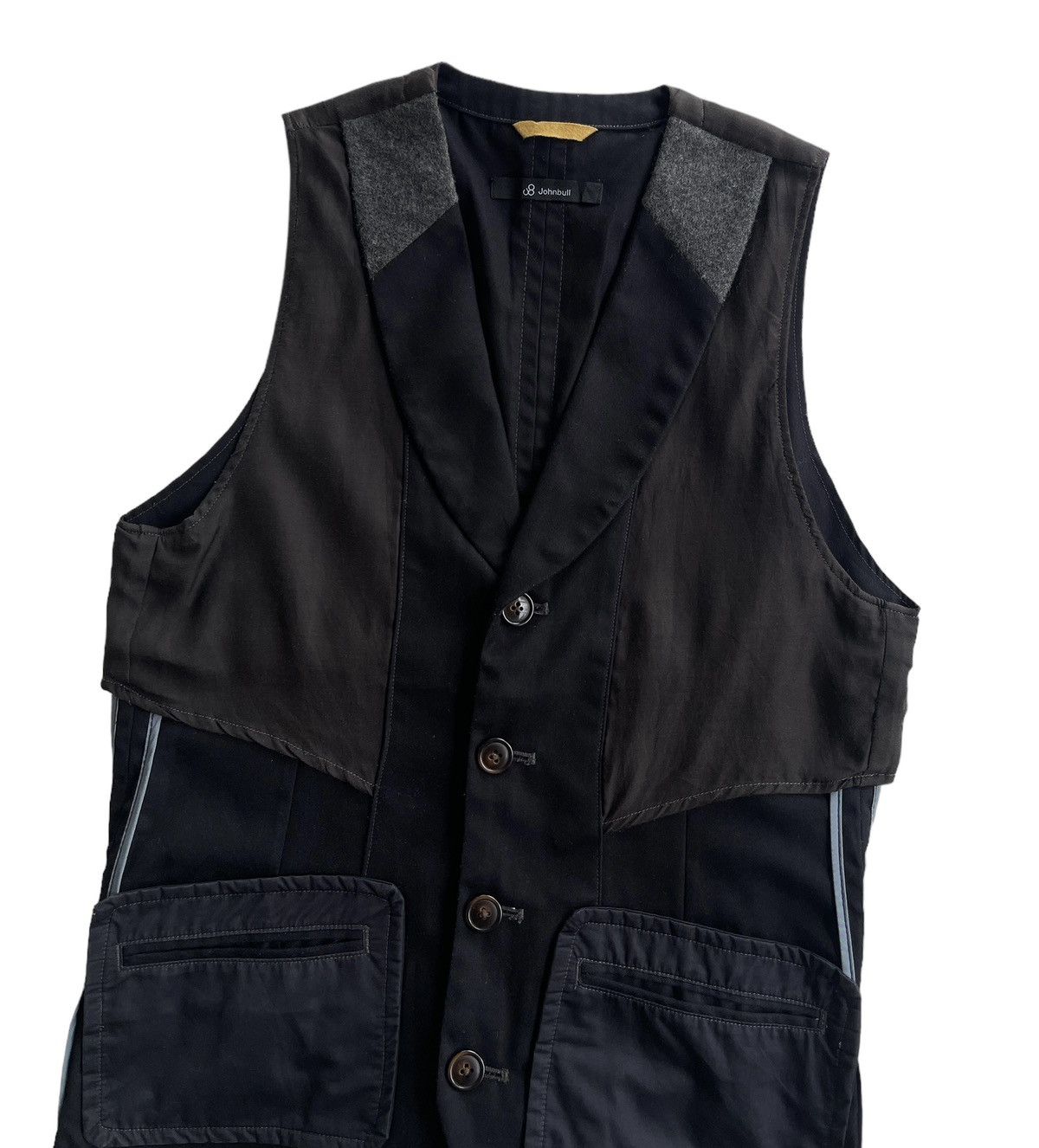 Japanese Brand HYBRID PATCHWORK TACTICAL VEST JACKET Size US S / EU 44-46 / 1 - 3 Thumbnail