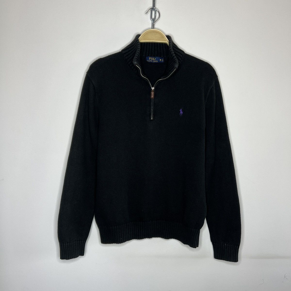 Polo Ralph Lauren Vintage Polo Ralph Lauren Halfzip Pullover Sweatshirt Black Size US M / EU 48-50 / 2 - 1 Thumbnail