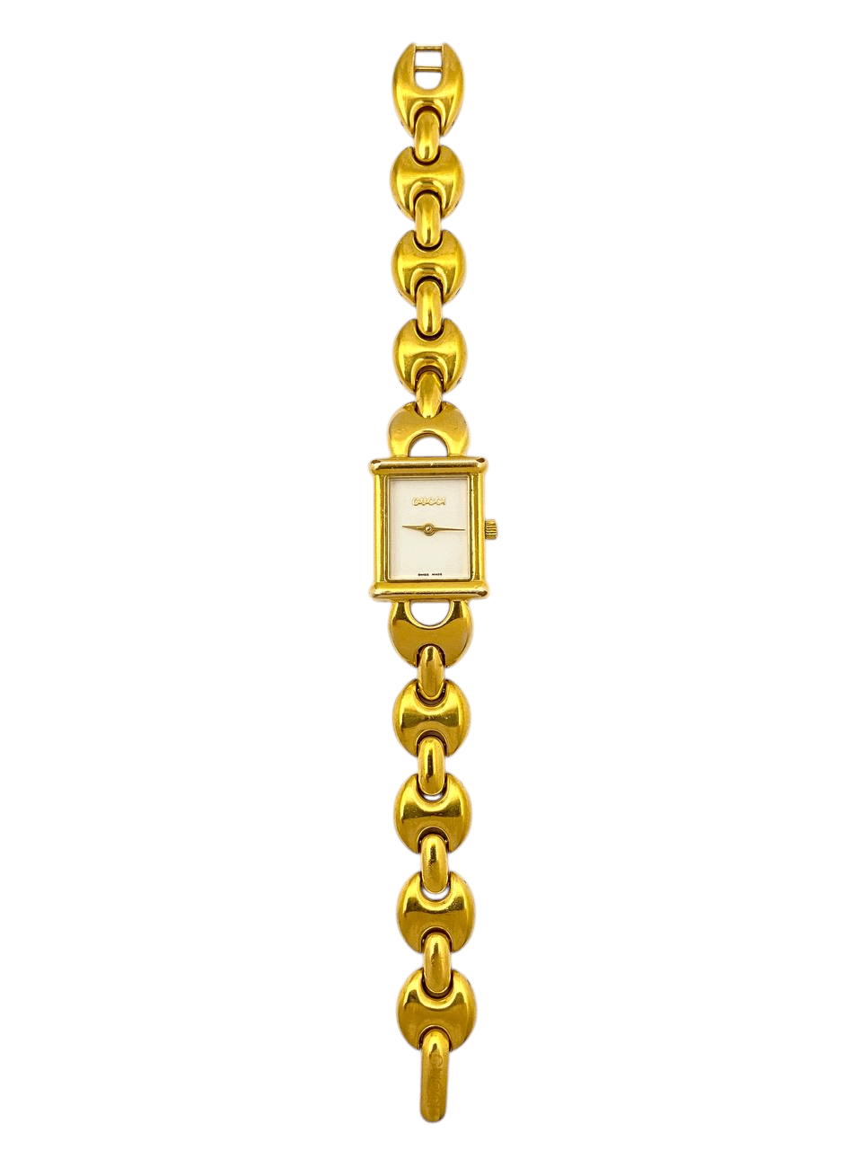 Gucci Gucci GG Horsebit Chain Gold Plated Tank Watch Vintage Size ONE SIZE - 1 Thumbnail