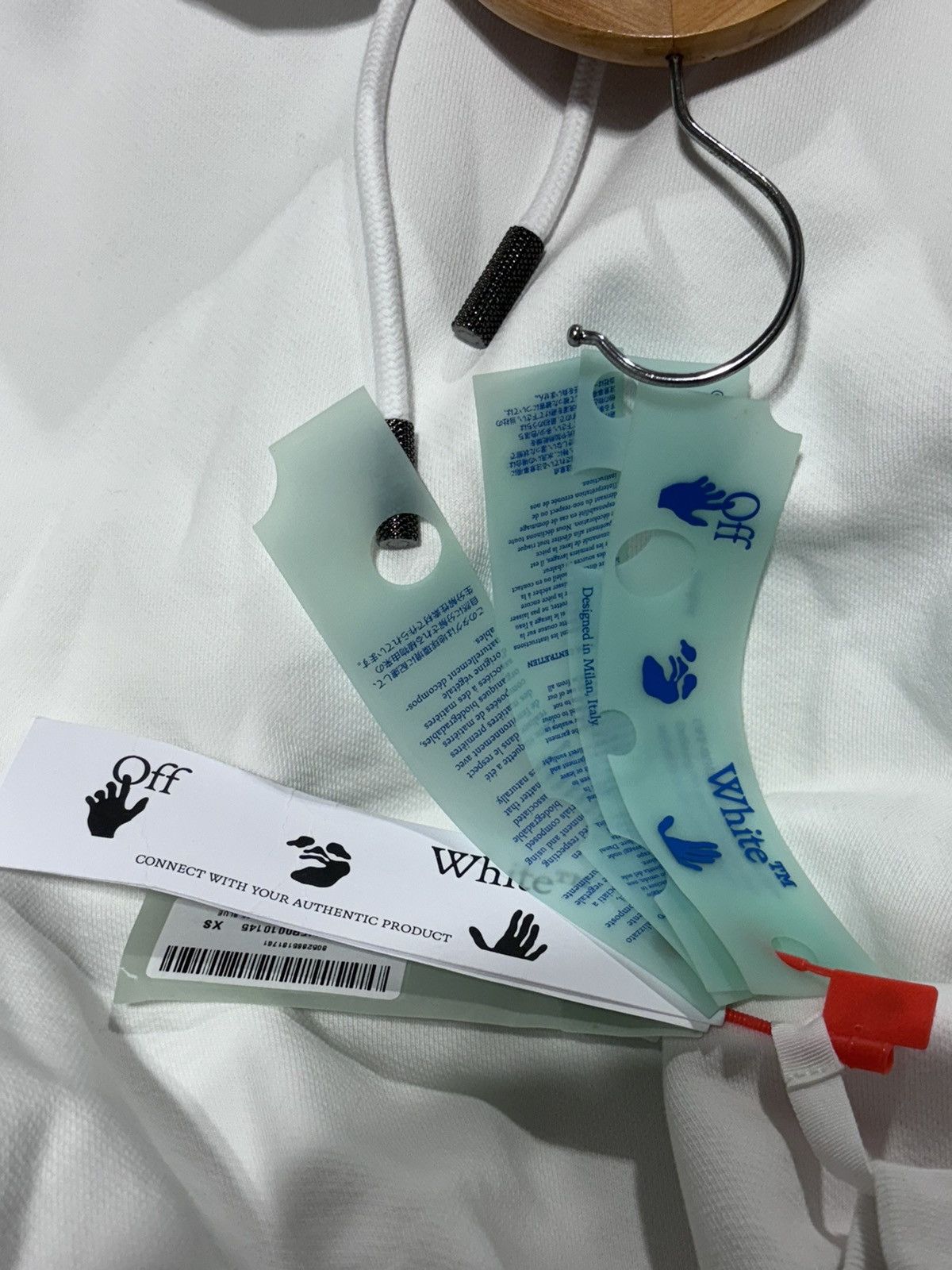 Off-White Off-White FLOWERS ARROWS REG HOODIE WHITE BLUE Size US XS / EU 42 / 0 - 6 Thumbnail