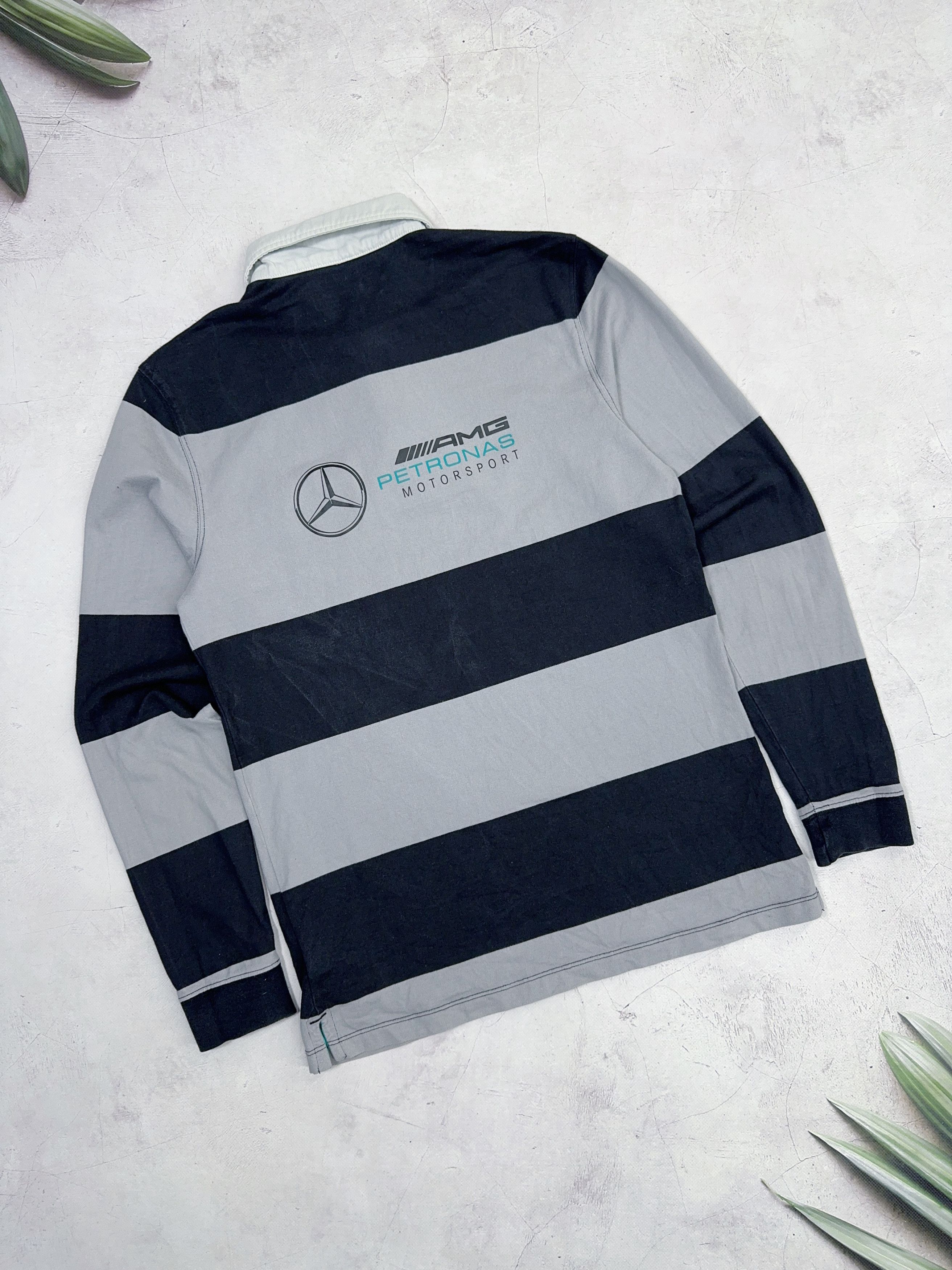 Formula 1 × Mercedes-Benz Mercedes AMG Petronas Rugby Shirt Formula1 Team 2020 Striped Size US S / EU 44-46 / 1 - 18 Thumbnail