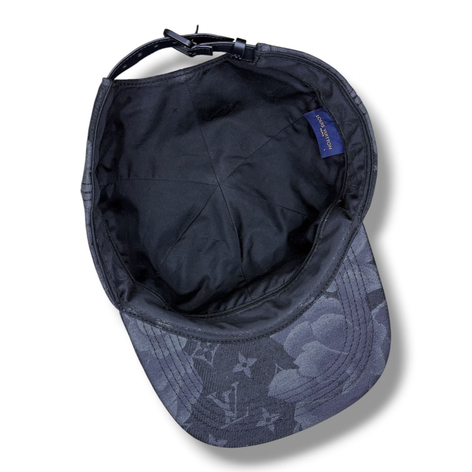 Louis Vuitton Louis Vuitton Black & Grey Floral Monogram Hat Size ONE SIZE - 7 Thumbnail