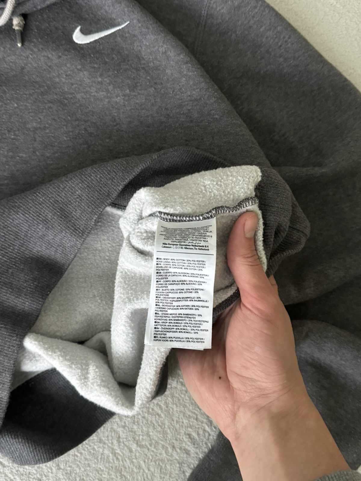 Nike × Vintage Vintage Nike Y2K oversized grey basic sweatshirt Size US M / EU 48-50 / 2 - 10 Thumbnail