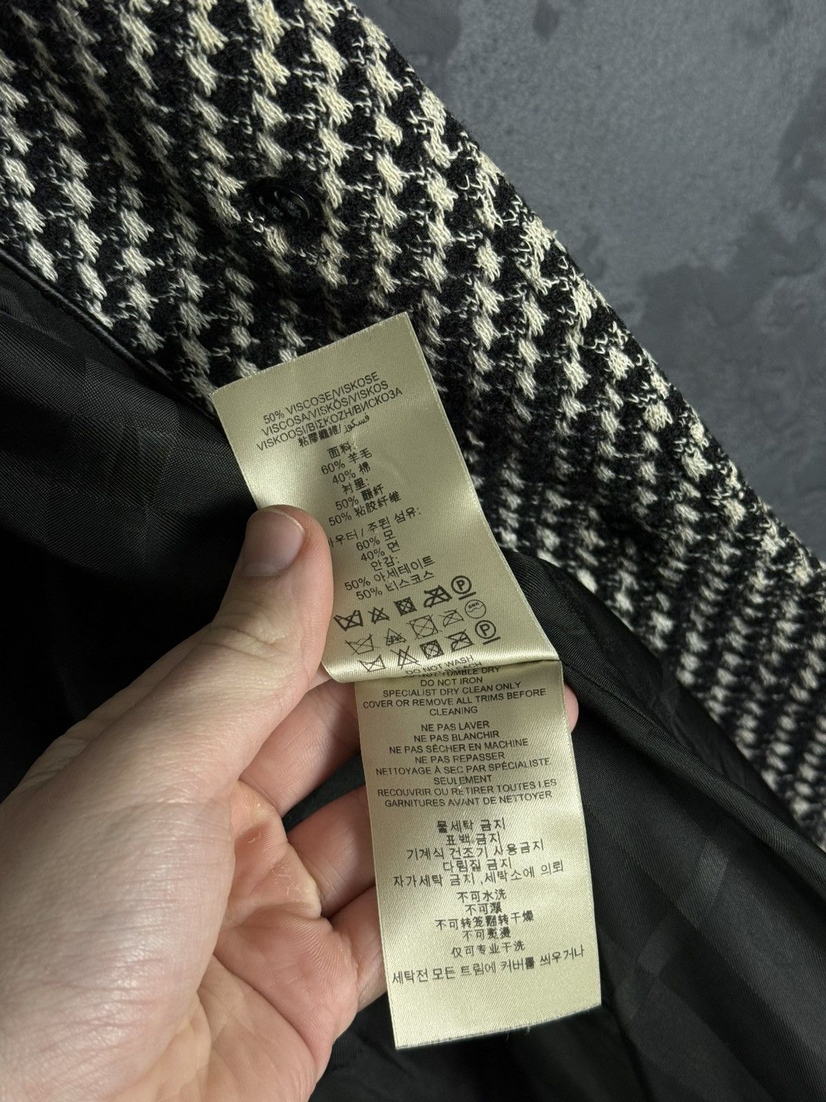 Burberry Prorsum Burberry Prorsum Women’s Wool Coat Houndstooth Size M / US 6-8 / IT 42-44 - 23 Thumbnail