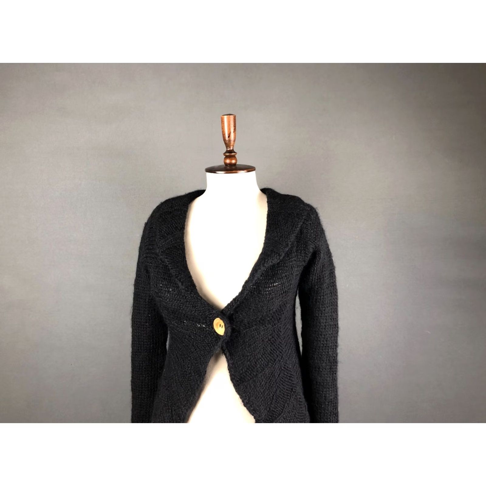 Diesel Diesel Women's Cardigan M Black Wool Alpaca Blend Asymmetric Hem Sweater Size M / US 6-8 / IT 42-44 - 5 Thumbnail