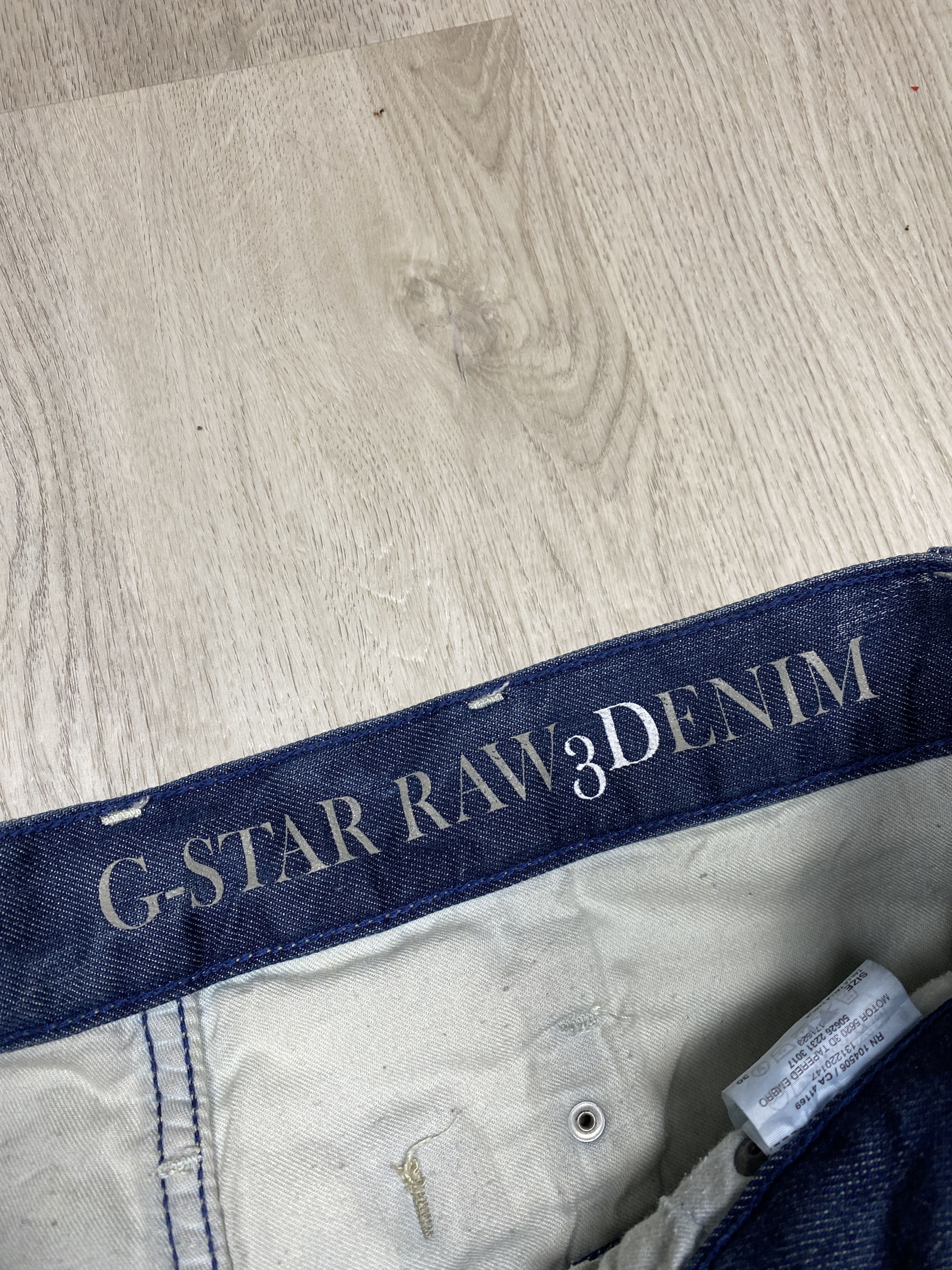 G-Star G Star Raw Mens 3D Tapered Denim Pants Double Knee Y2K Size US 30 / EU 46 - 11 Thumbnail