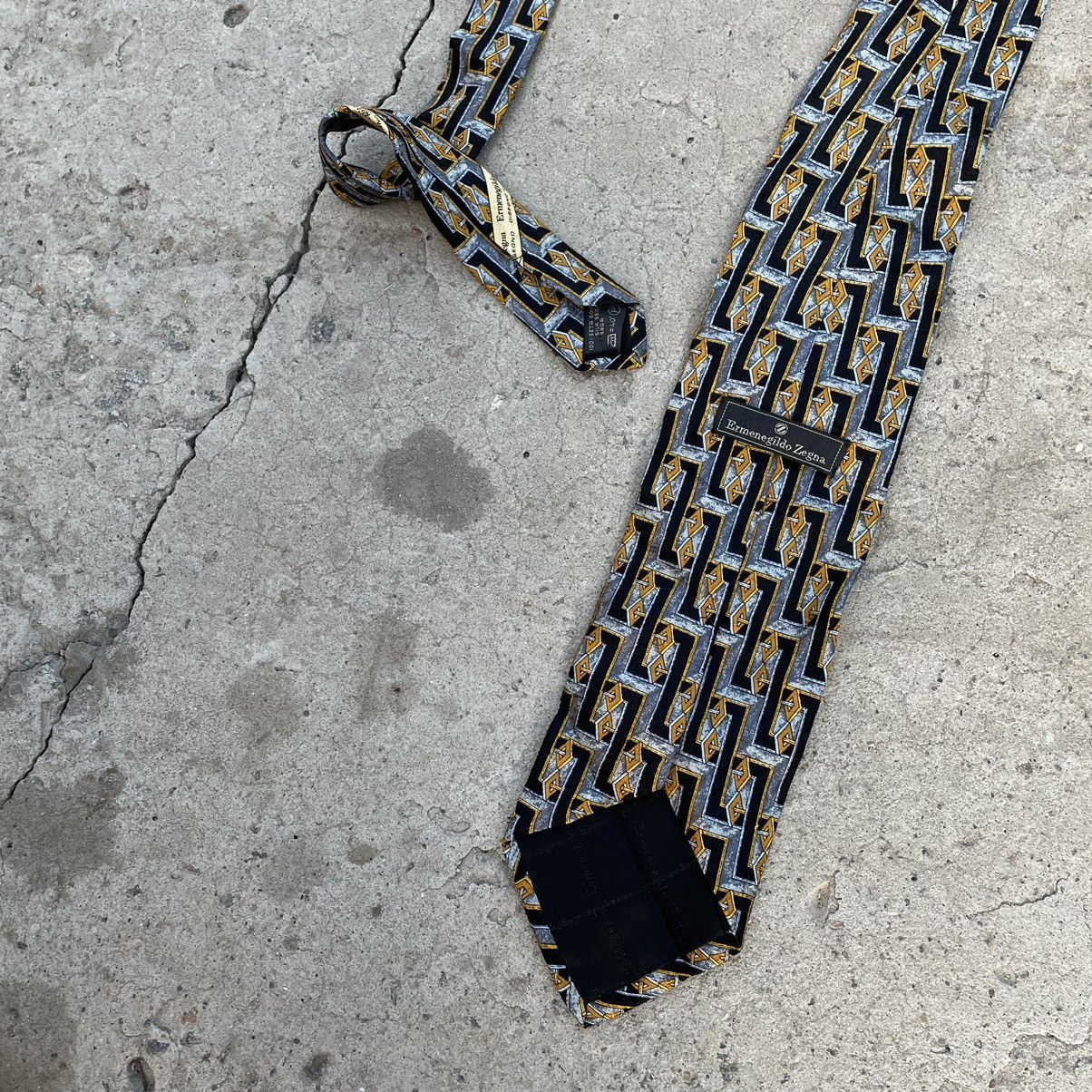 Ermenegildo Zegna Vintage Ermenegildo Zegna Tie Silk Y2K 90s USA Size ONE SIZE - 6 Thumbnail