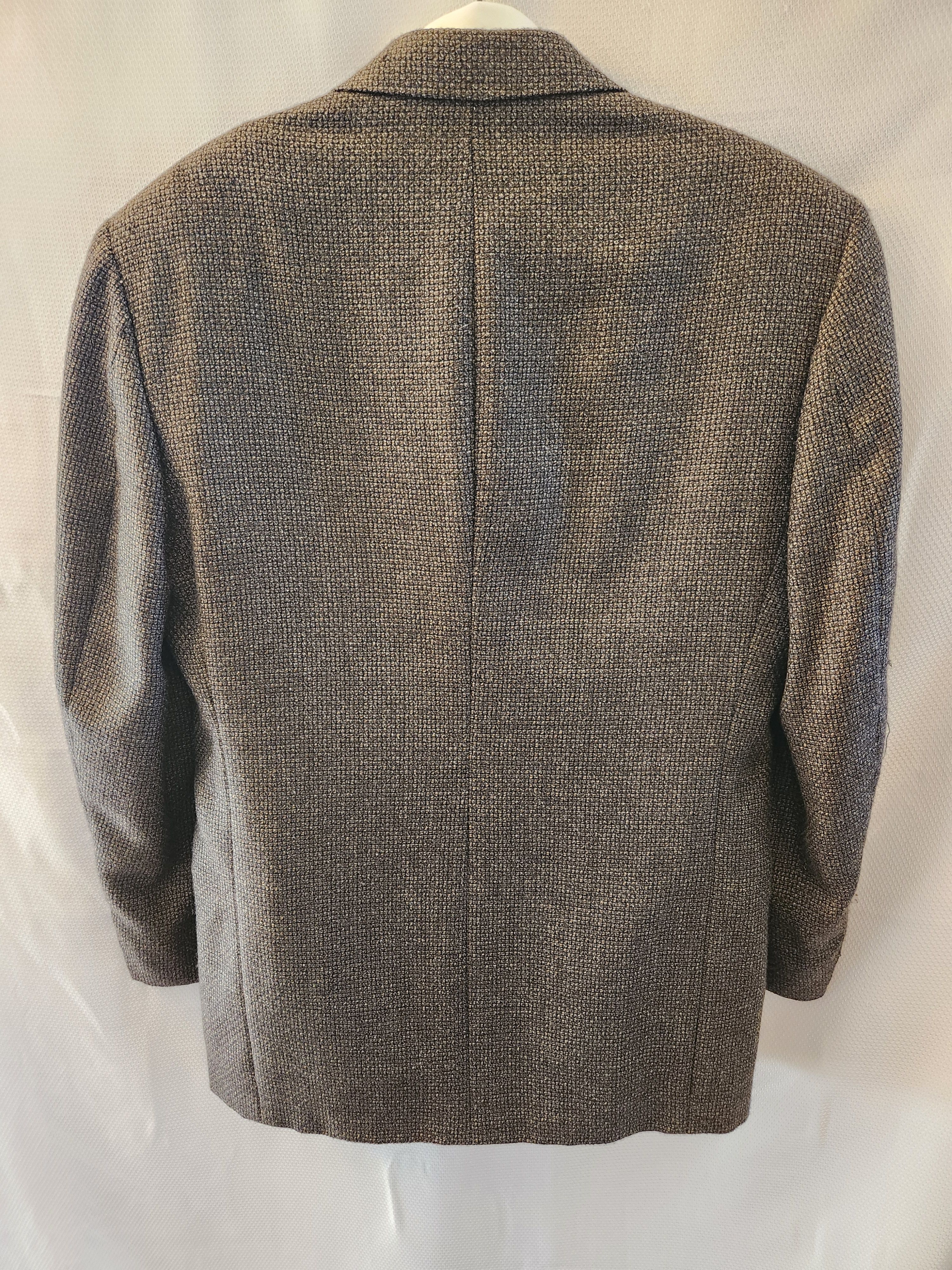 Other Riserva 100% Wool Men's Brown & Black Tweed Blazer Size 40R - 2 Thumbnail