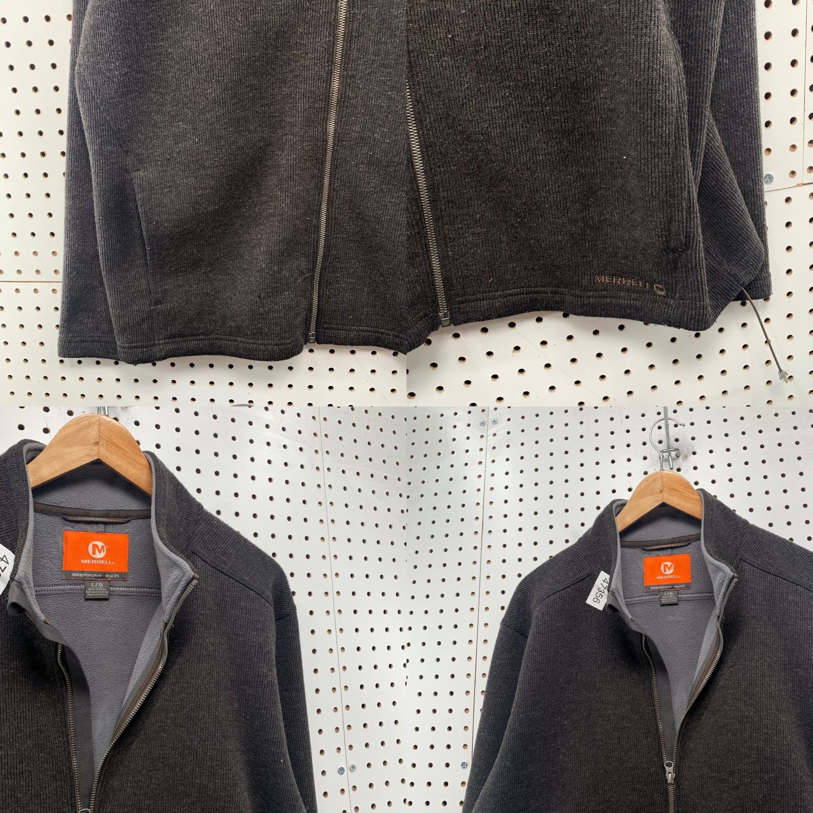 Merrell Merrell Wool Jacket Mens Large Gray Wool Blend Fleece Lined Heavyweight Zip Size US L / EU 52-54 / 3 - 8 Thumbnail