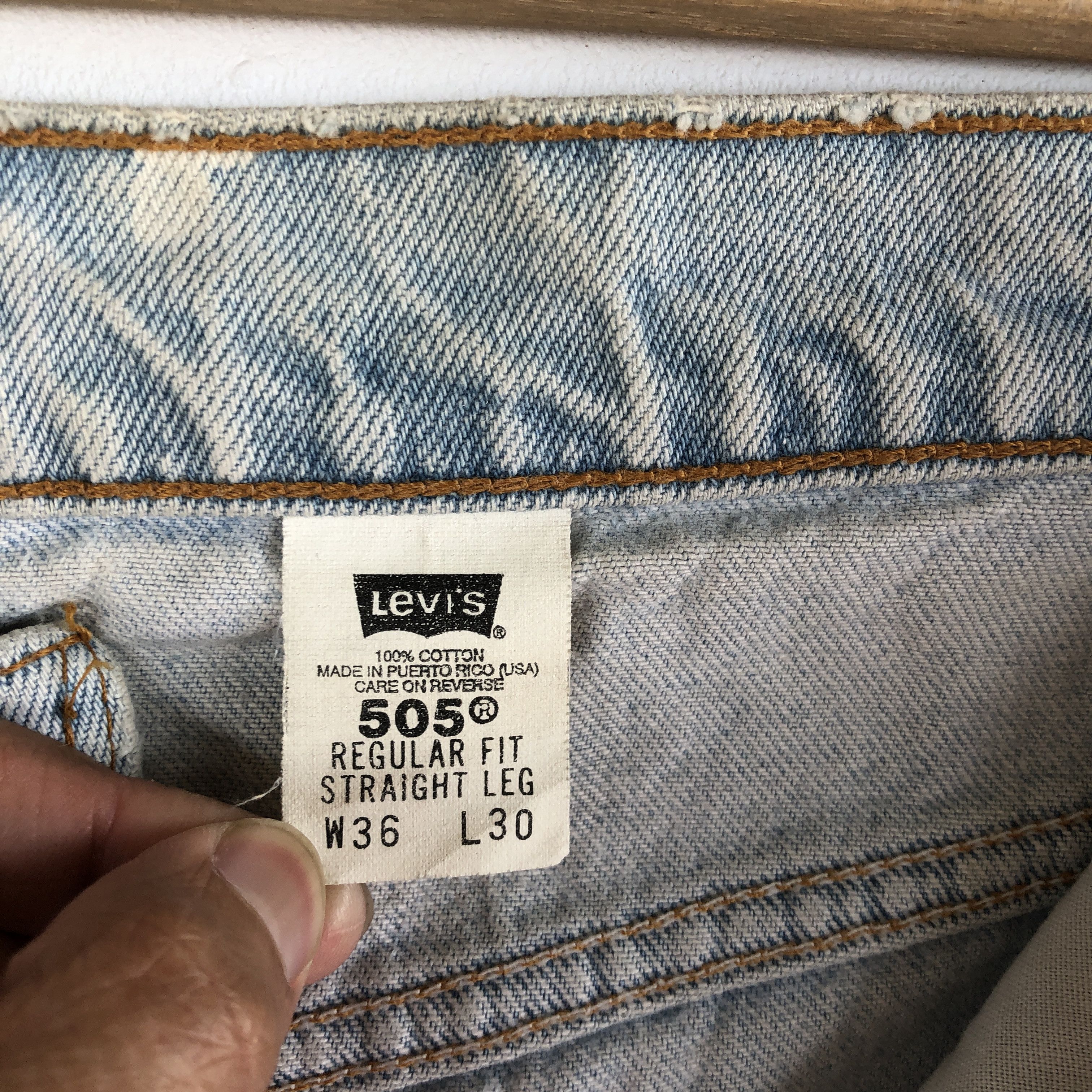 Levi's Vintage Levis Jeans Light Wash Levi's 505 Denim Pants Size US 32 / EU 48 - 9 Thumbnail