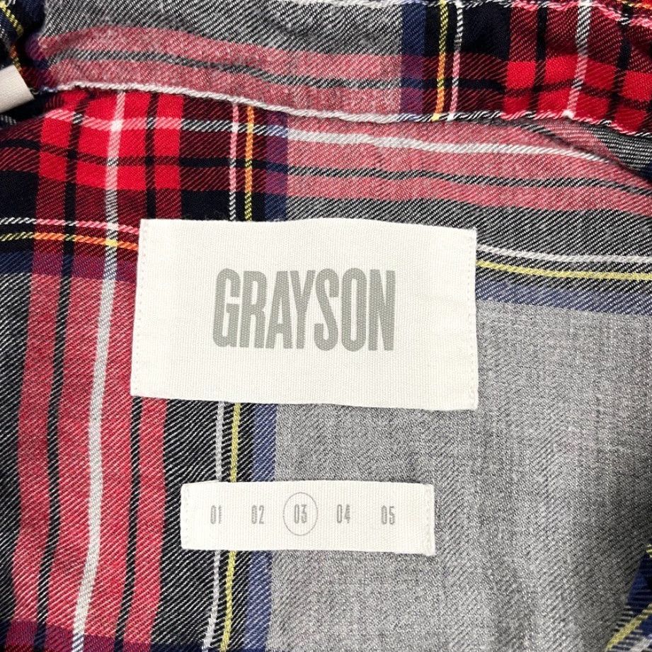 Vintage Grayson The Hero Blouse Size M Gray Red Plaid Button Front Flannel Shirt Size M / US 6-8 / IT 42-44 - 3 Thumbnail