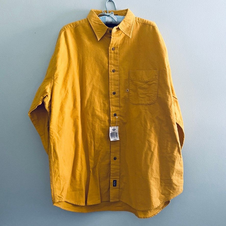 Dockers Vintage Dockers yellow flannel work shirt NWT Size US L / EU 52-54 / 3 - 2 Thumbnail