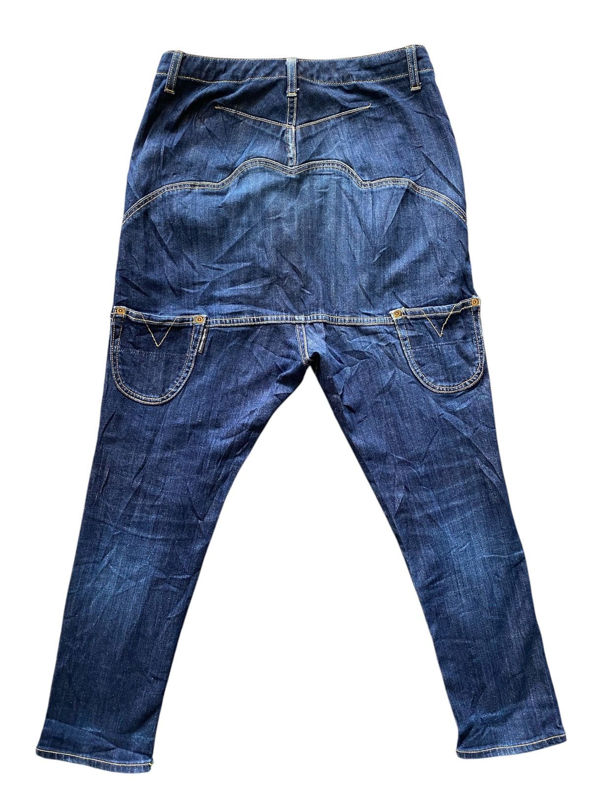 Issey Miyake × Japanese Brand × mercibeaucoup Rare Mercibeaucop Issey Miyake Drop Crotch Denim Pants Size US 30 / EU 46 - 2 Thumbnail