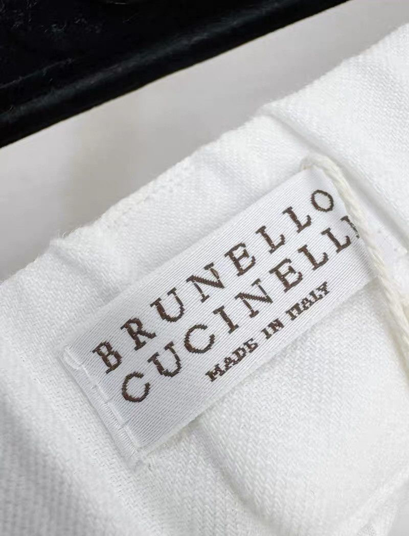 Brunello Cucinelli Brunello cucinelli BC white five-point pants Size 38" / US 16 / IT 52 - 3 Thumbnail