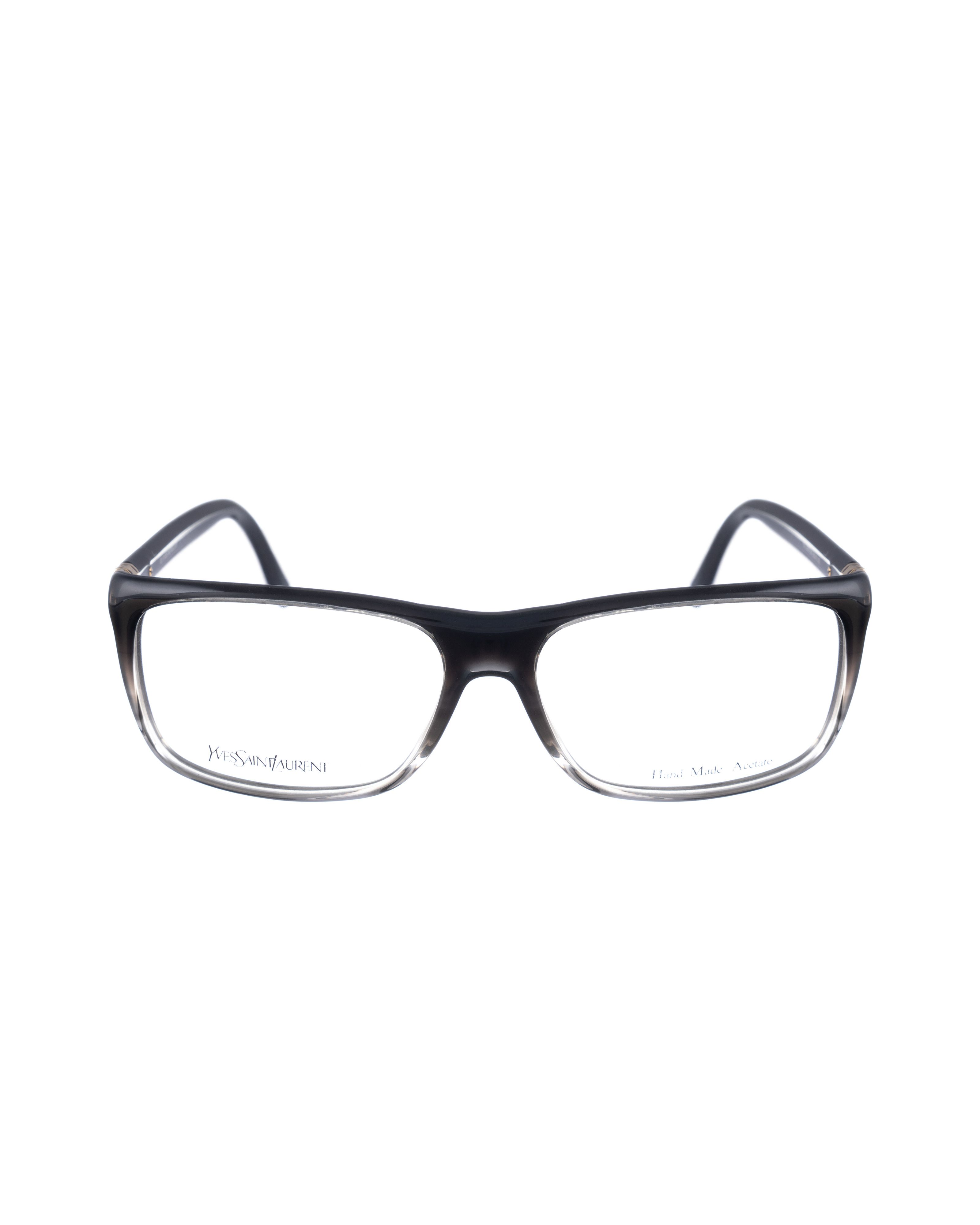 Yves Saint Laurent 00s Black Gradient Rectangular Glasses