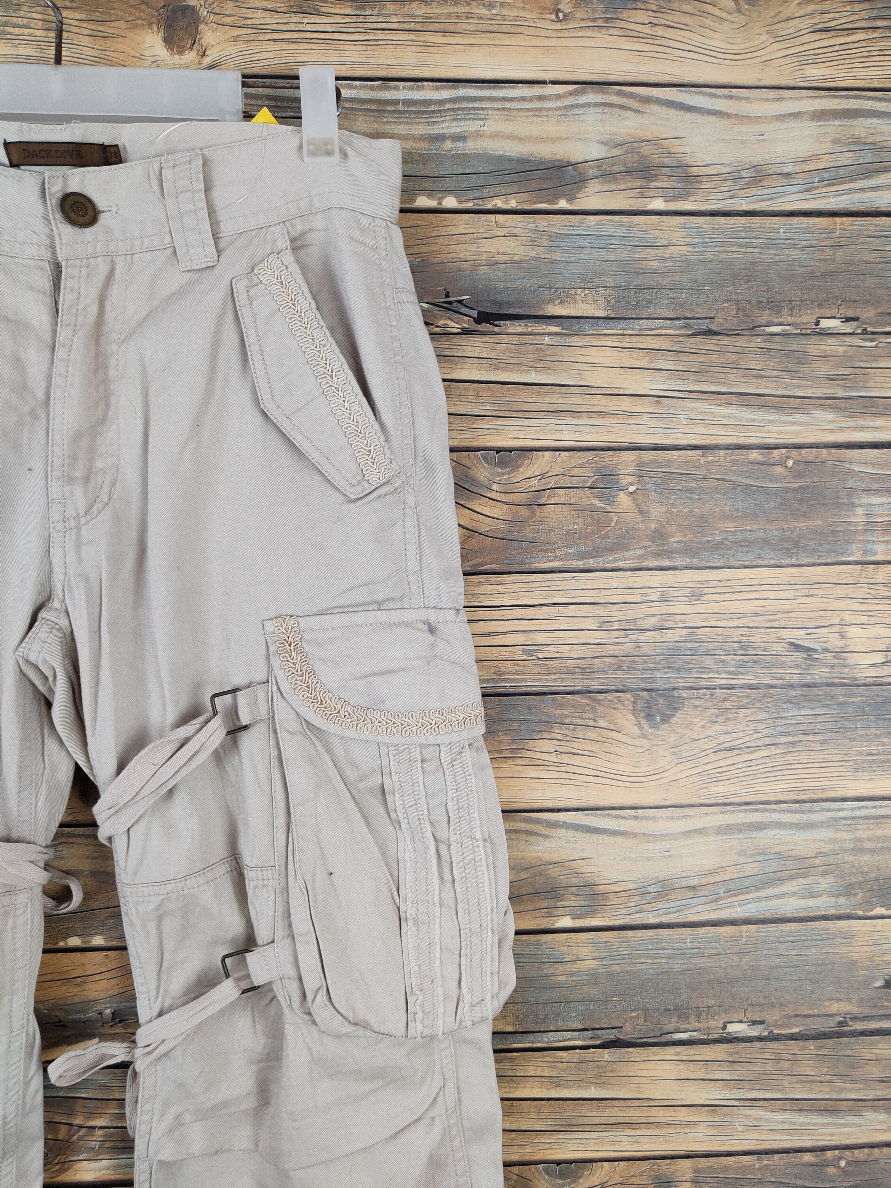 Japanese Brand DL Dack Dive Cream Multipocket Tactical Cargo Pants #W1009 Size US 30 / EU 46 - 6 Thumbnail
