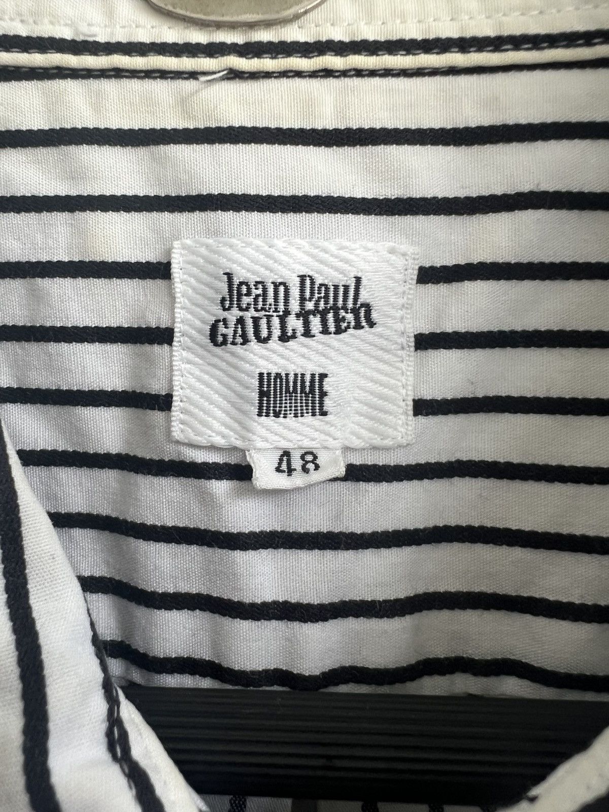 Jean Paul Gaultier 90s Jean Paul Gaultier Gentleman Cut Pinstriped Button Shirt Size US M / EU 48-50 / 2 - 7 Thumbnail