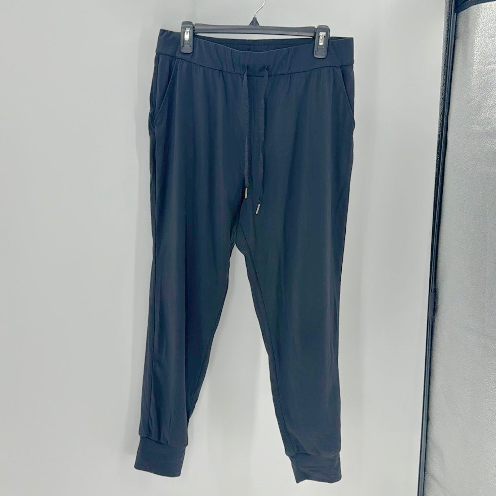 Sage SAGE black nylon blend yoga pants pockets drawstring waist Size 30" / US 8 / IT 44 - 1 Thumbnail