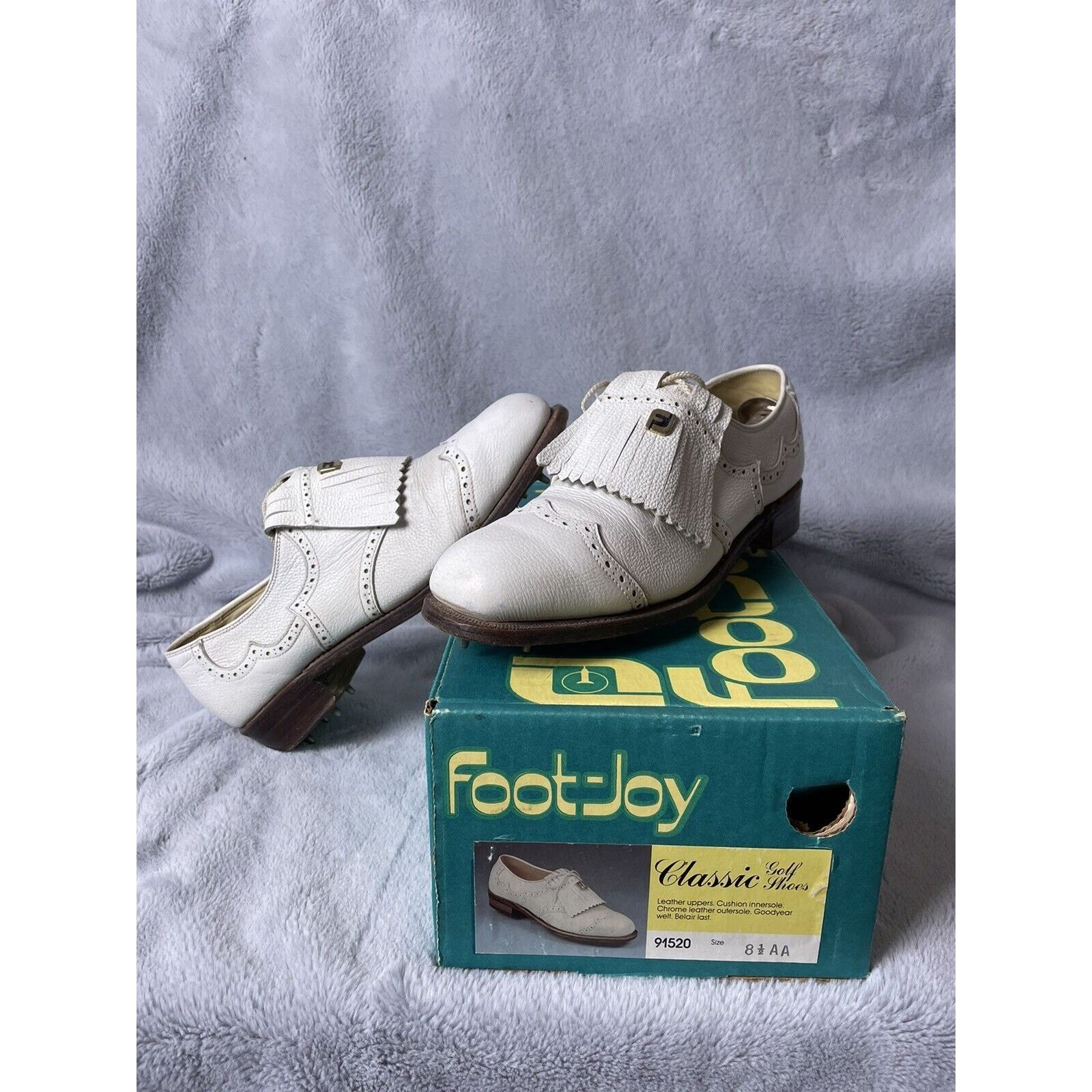 Footjoy Foot Joy Classics 91520 White Golf Shoes Womens Size 8.5 AA Size US 8.5 / IT 38.5 - 1 Thumbnail