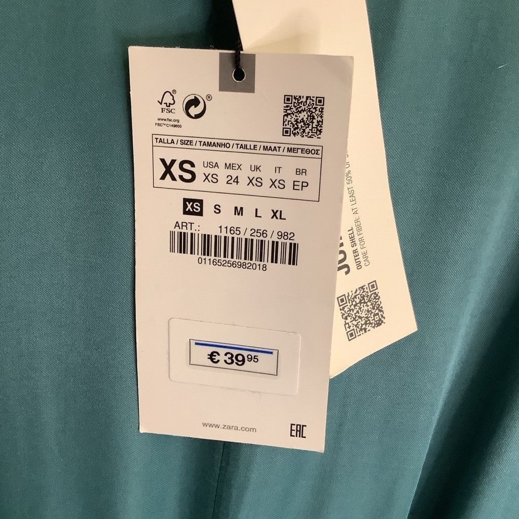 Zara Women's Zara wrap Dress XS Teal Size XS / US 0-2 / IT 36-38 - 4 Thumbnail
