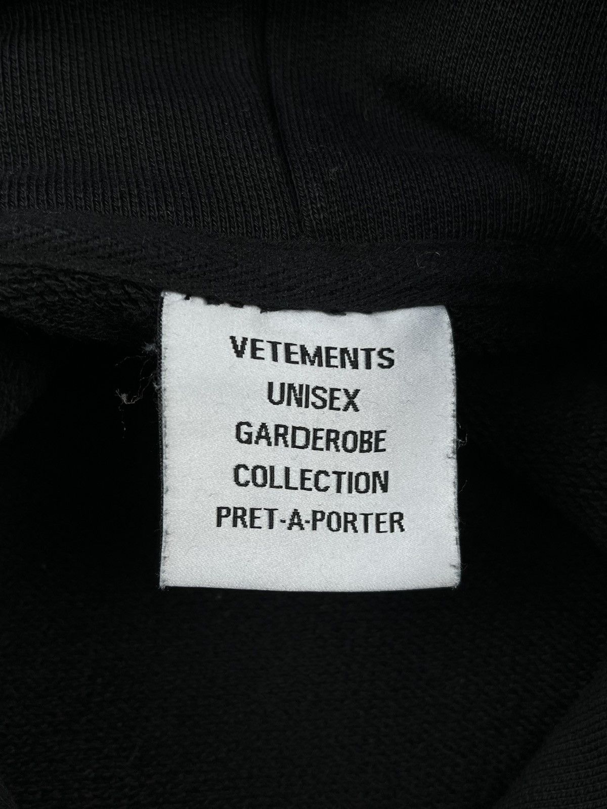 Vetements SS22 Vetements Translation Label Side Tag Logo Hoodie Black Size US L / EU 52-54 / 3 - 7 Thumbnail