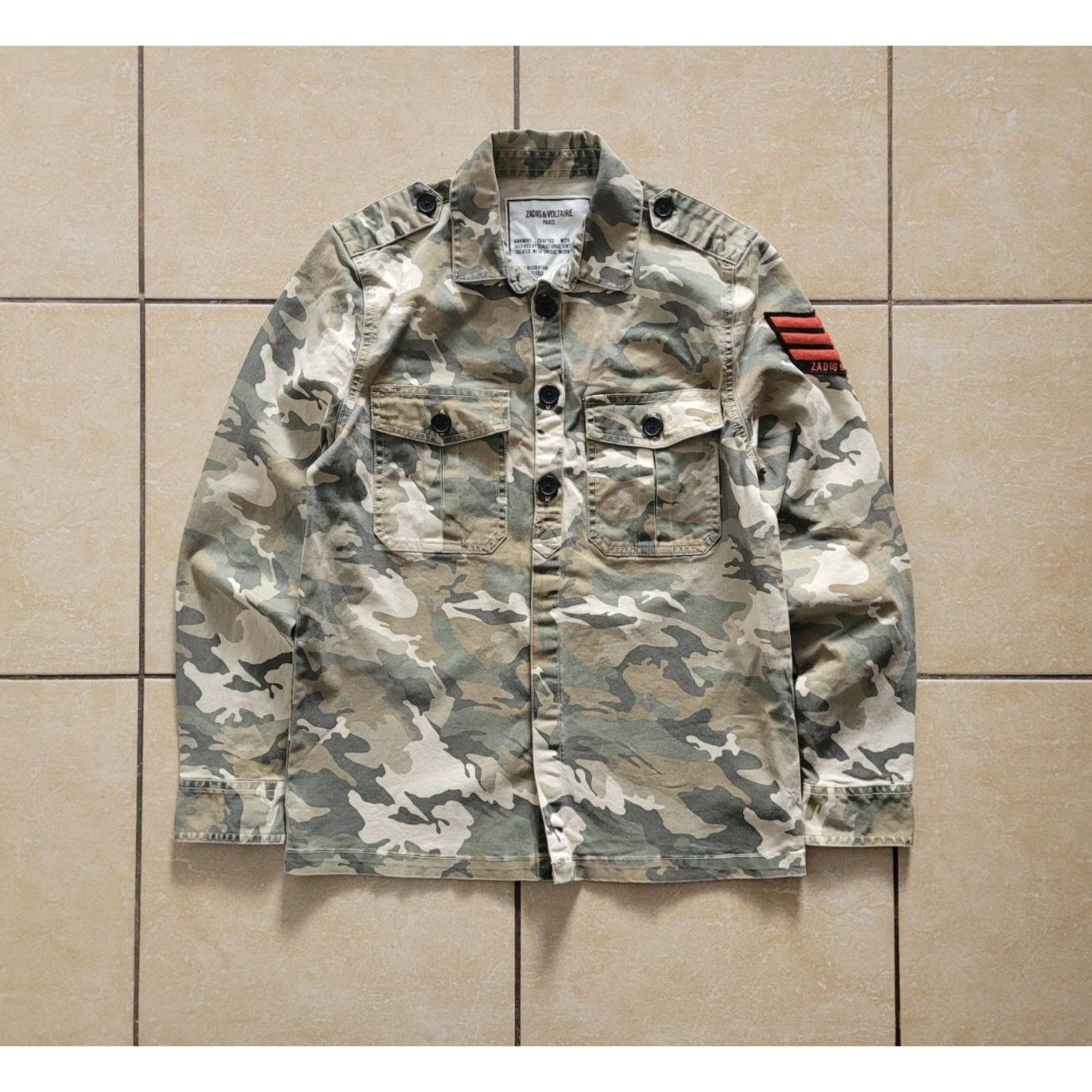 Zadig & Voltaire Zadig&Voltaire womens camo military multipocket shirt jacket Size S / US 4 / IT 40 - 1 Thumbnail