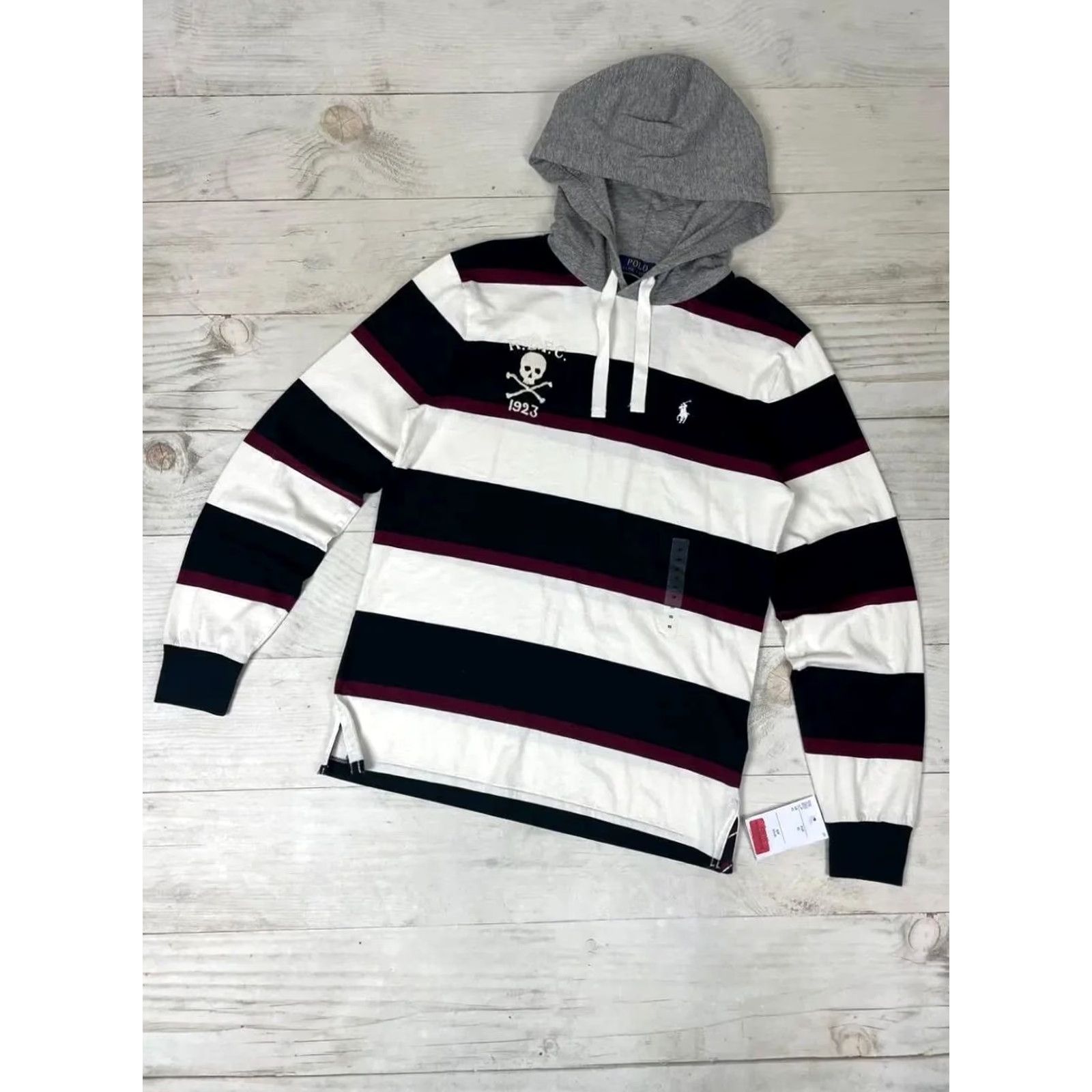 Polo Ralph Lauren Polo Ralph Lauren Skull Rugby Long Sleeve Shirt Hooded Men XS White Size US XS / EU 42 / 0 - 2 Thumbnail