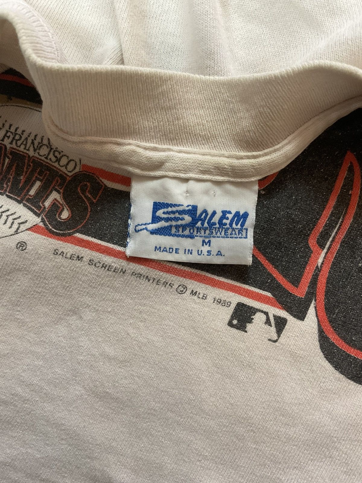 MLB Vintage 1989 Will Clark Caricature SF Giants Tshirt Size US M / EU 48-50 / 2 - 4 Thumbnail