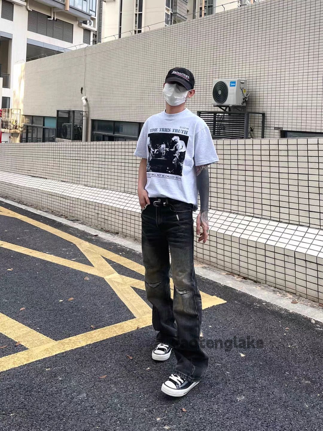 Jean × Vintage Washed faded rusty stain grunge damaged ripped jeans Size US 28 / EU 44 - 8 Thumbnail