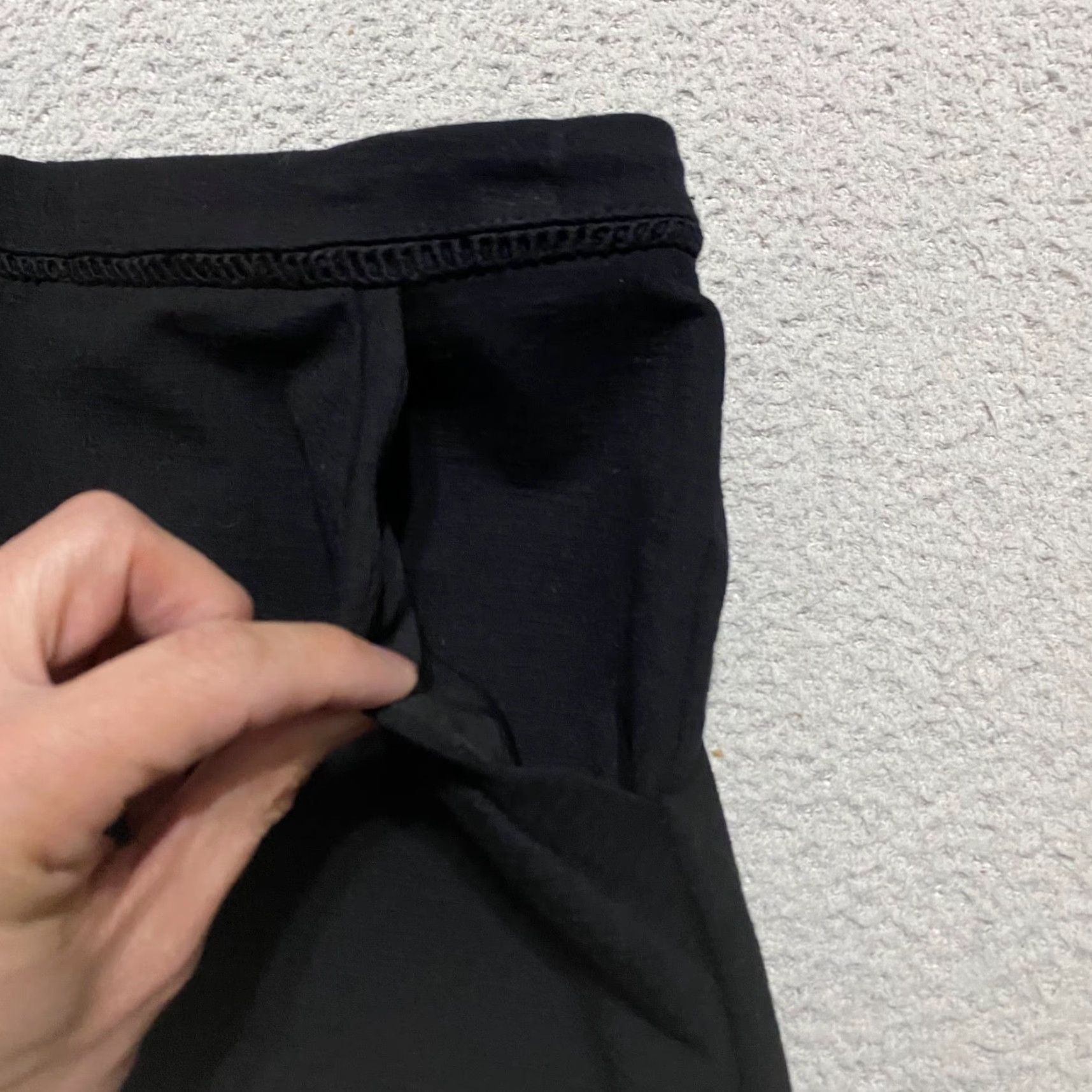 Vintage Skies are Blue Skirts Womens Small Black Knit Scalloped Hem Pockets Mini Size 28" / US 6 / IT 42 - 6 Thumbnail
