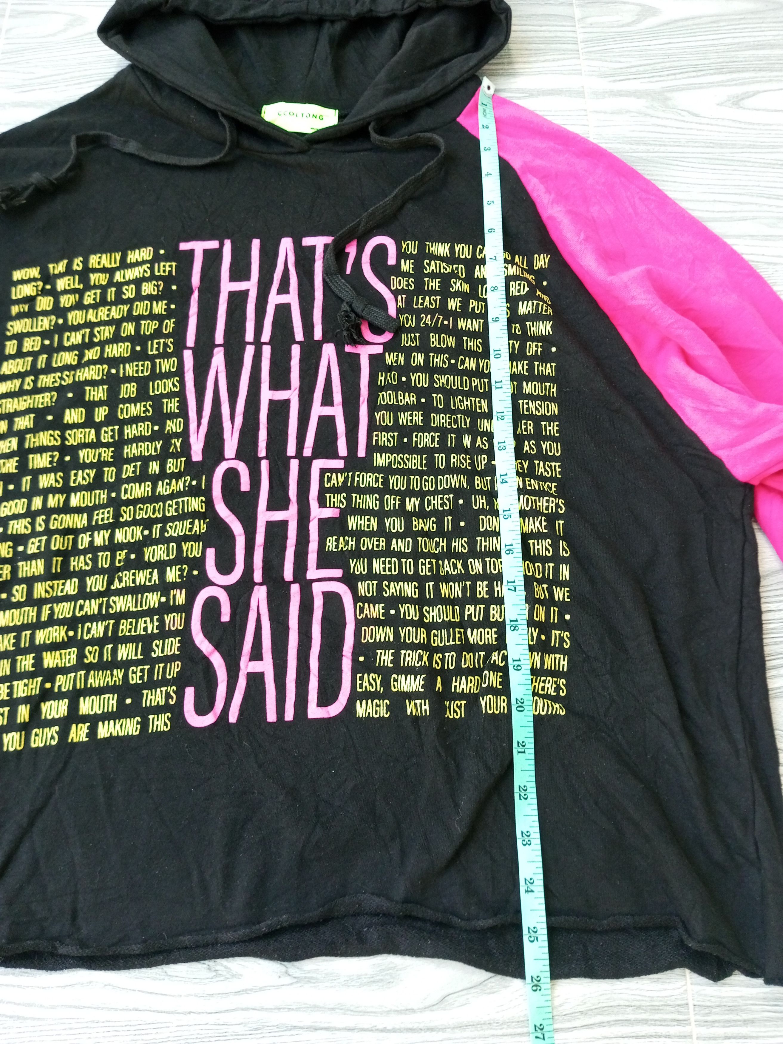 Hysteric Glamour × If Six Was Nine × Japanese Brand "NO WASH TAG" CCOLTONG OVERSIZE POEM MULTI COLOUR HOODIE Size US XL / EU 56 / 4 - 8 Thumbnail