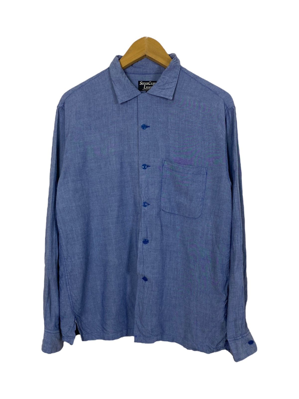 Sugar Cane Sugar Cane Light Rayon Fish Eye Button Long Sleeve Shirt Size US M / EU 48-50 / 2 - 2 Thumbnail