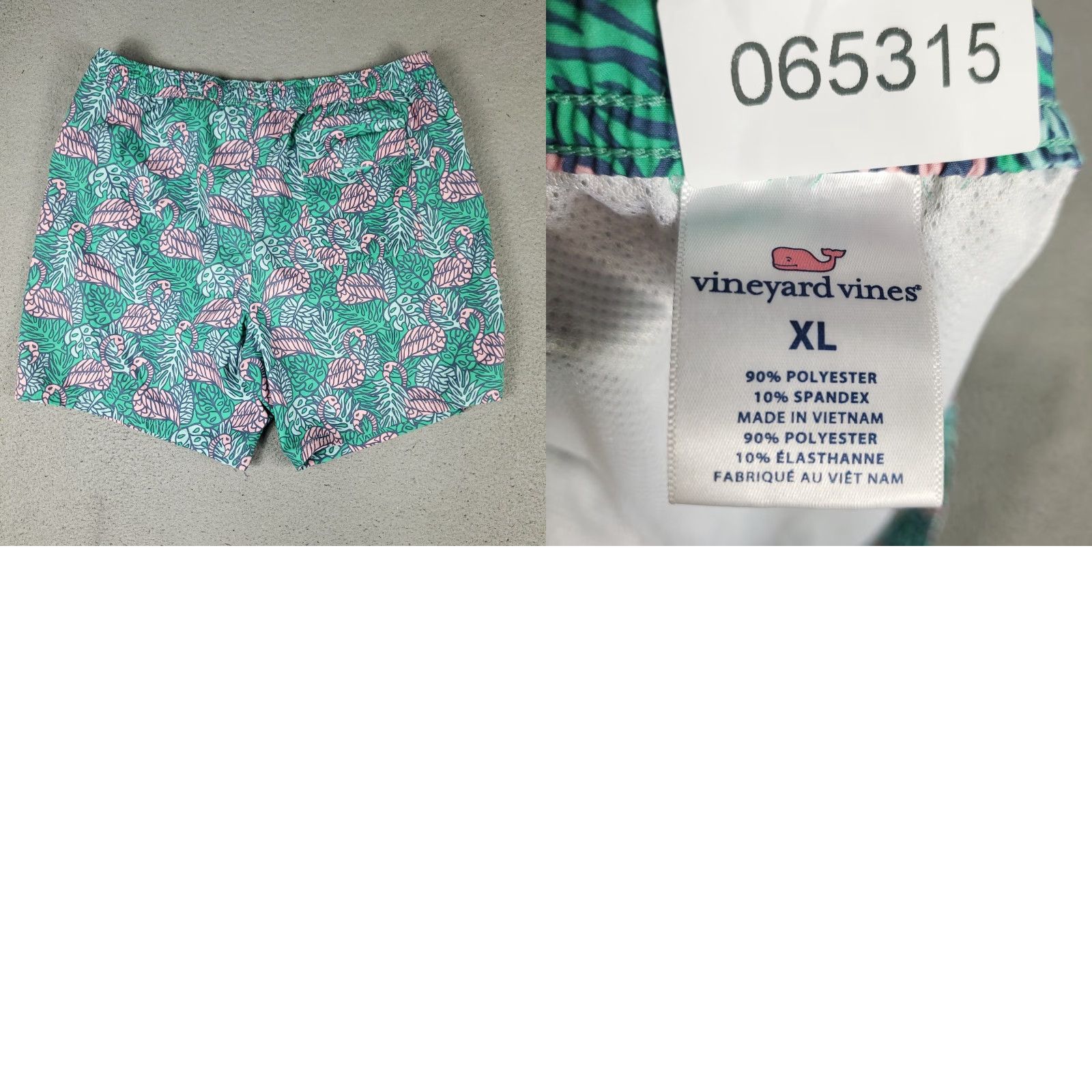 Vineyard Vines Vineyard Vines Shorts Mens XL Green Pink Flamingo Surf Beach Board Swim Trunks Size US 36 / EU 52 - 8 Thumbnail
