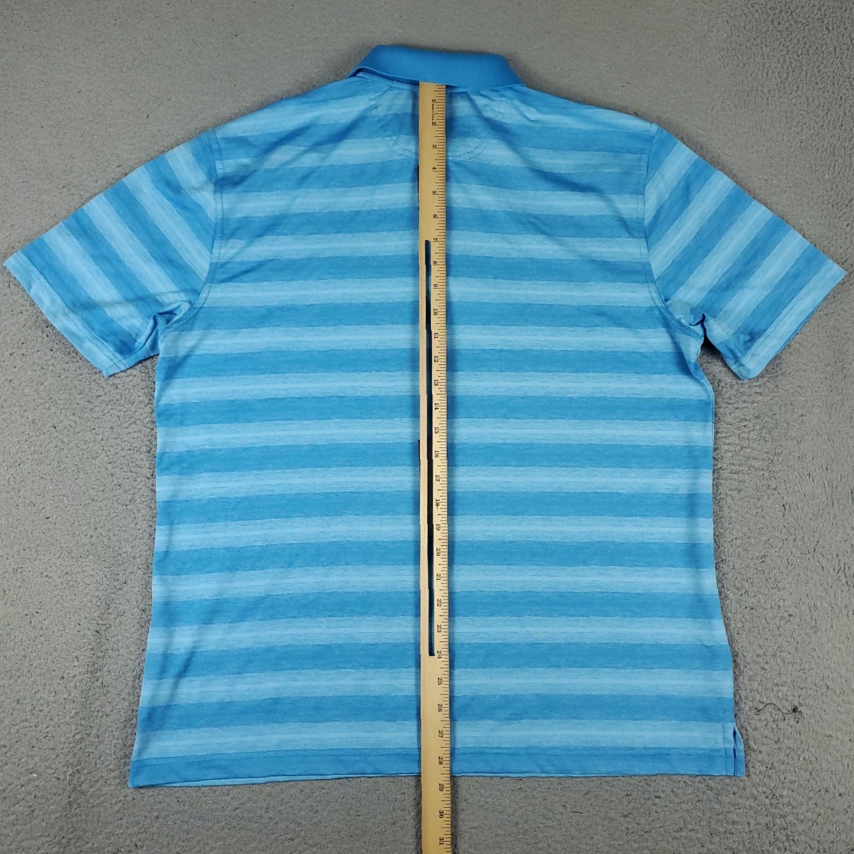 Vintage Greg Norman Polo Shirt Mens Size Large Blue Striped Shark Casual Short Sleeve Polo shirt Mens L Blue Striped Shark Logo Polo Size US L / EU 52-54 / 3 - 4 Thumbnail