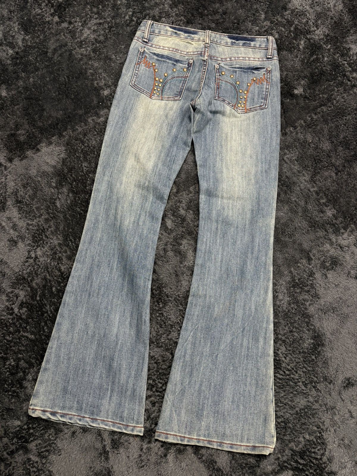 Miss Sixty Vintage Faded Distressed Y2K Flared Jeans Miss Sixty Style Size 27" / US 4 / IT 40 - 7 Thumbnail
