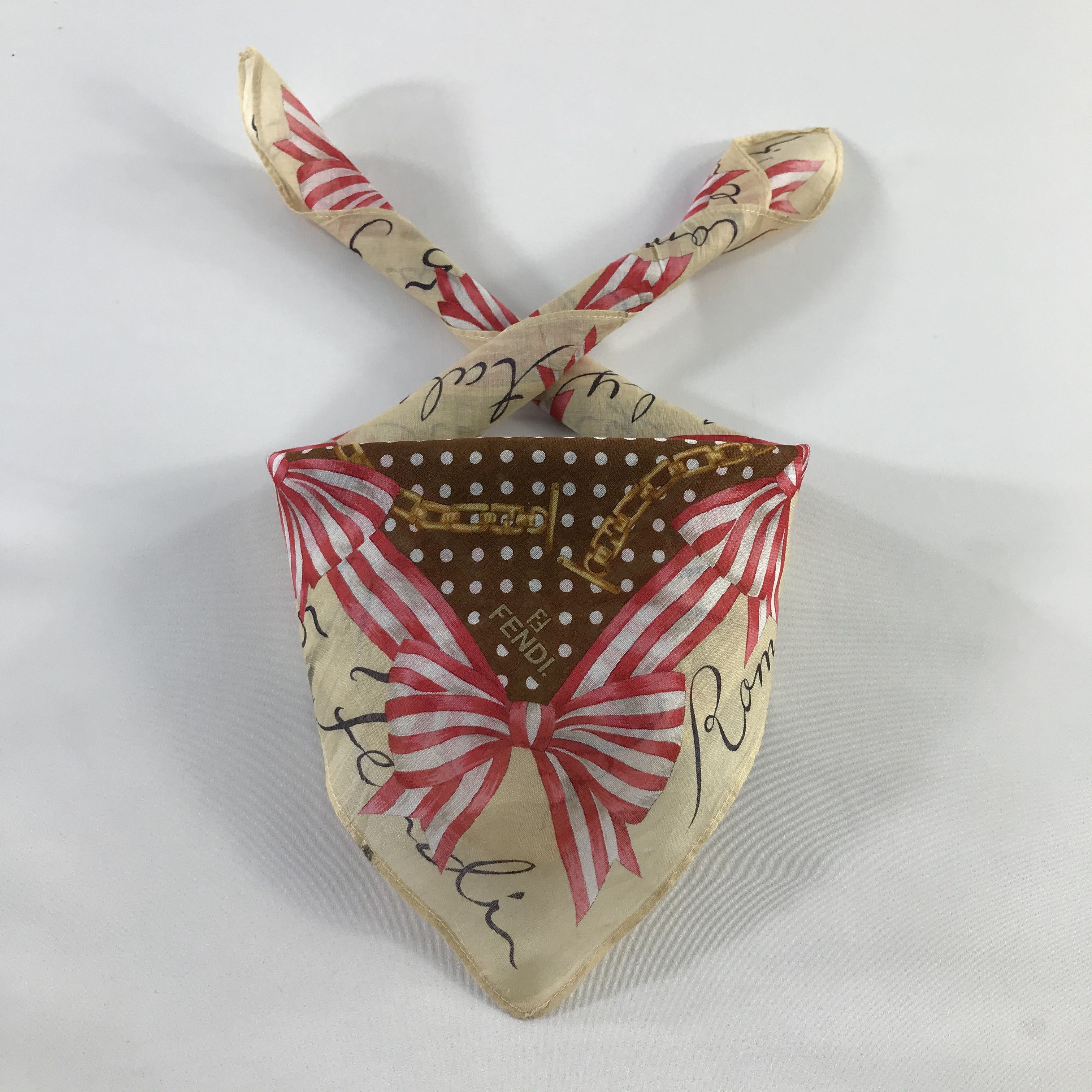 Vintage Vintage Fendi Bandana / Handkerchief / Neckerchief - S725 Size ONE SIZE - 3 Thumbnail