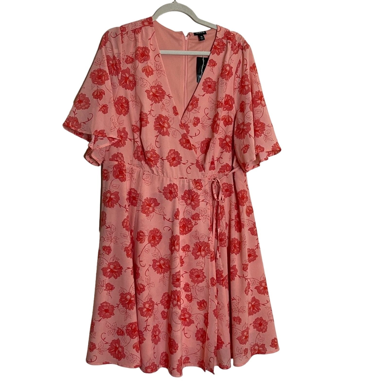 Other TORRID Floral Print Georgette Faux Wrap Dress Size XL / US 12-14 / IT 48-50 - 2 Thumbnail
