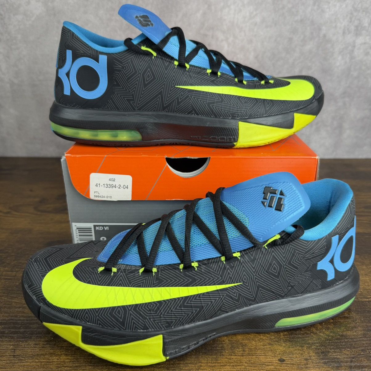Nike Nike KD 6 Away 2 Size 8.5 599424-010 Black Men’s Basketball Size US 8.5 / EU 41-42 - 2 Thumbnail
