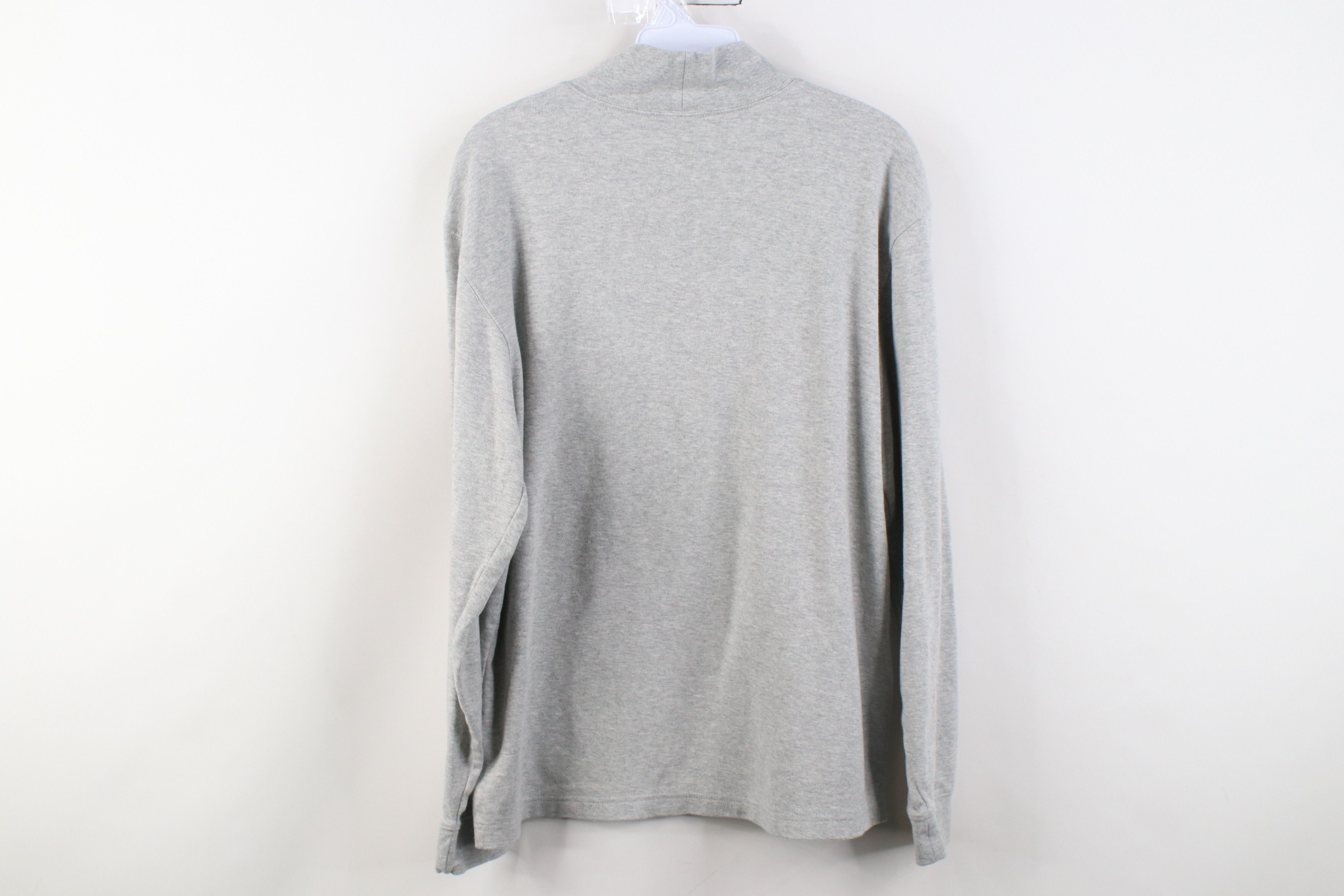 L.L. Bean Vintage Y2K LL Bean Mock Neck Long Sleeve T-Shirt Gray Size US M / EU 48-50 / 2 - 8 Thumbnail