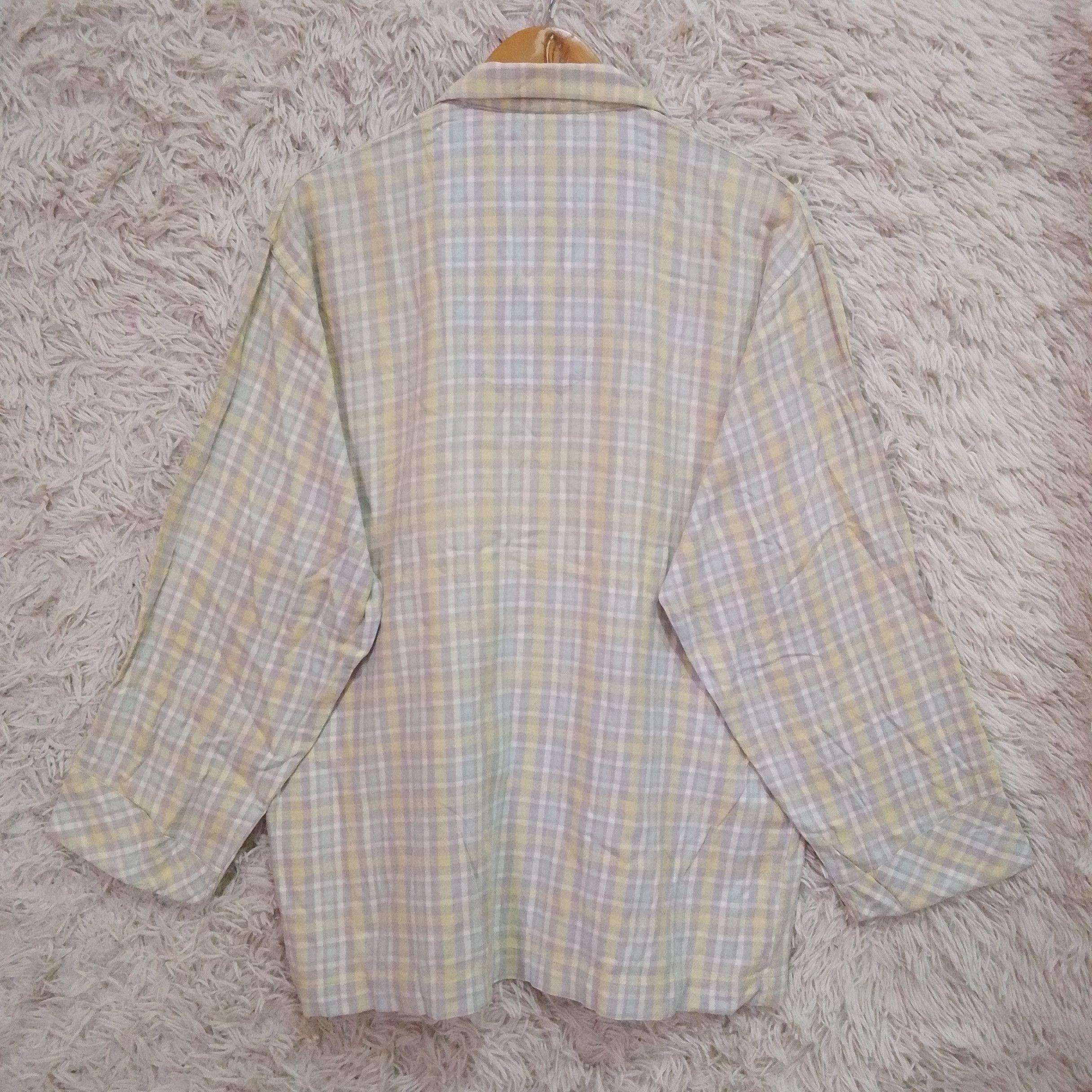 Celine CELINE Plaid Button Up Pajama Shirt Pastel Size US L / EU 52-54 / 3 - 2 Thumbnail