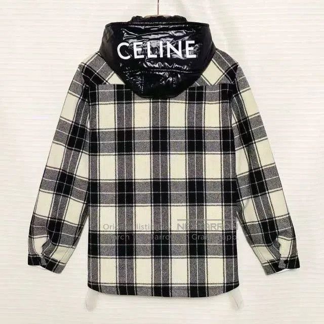 Celine Celine Classic Plaid Wool Hooded Jacket Men. Size US M / EU 48-50 / 2 - 2 Thumbnail