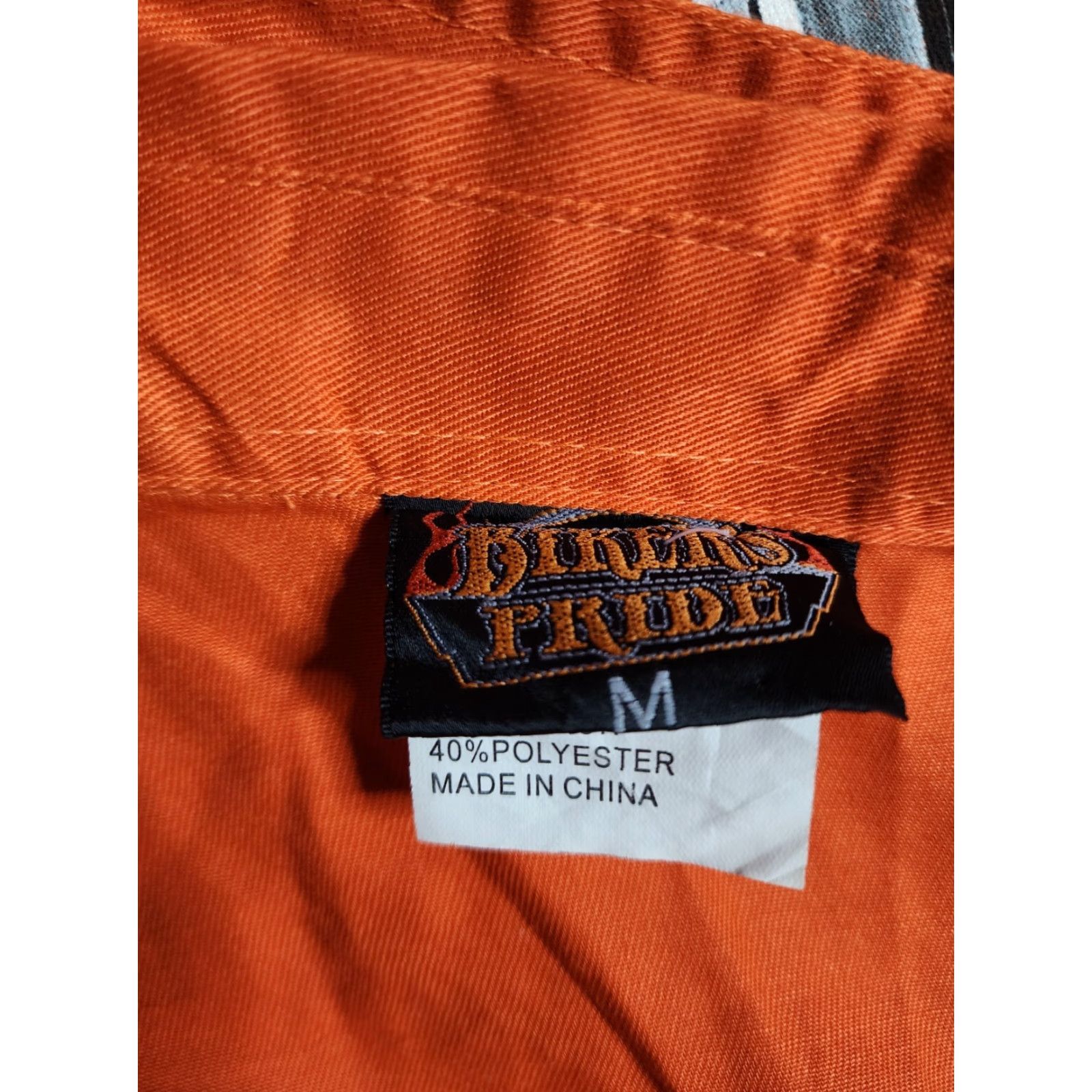 Doublet VEST Biker Pride Mens M Orange 2016 Sturgis Black Hills SD Cut Off Distressed Double-Sided Button-Up Collared Size US M / EU 48-50 / 2 - 6 Thumbnail