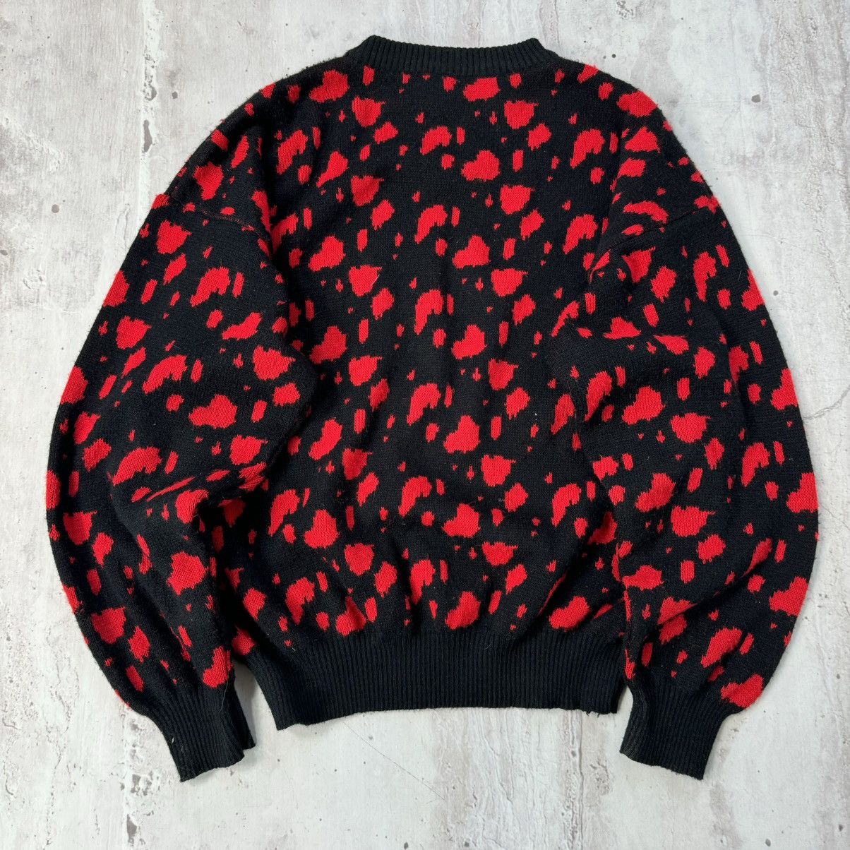 Japanese Brand × Vintage Vintage Black Leopard Valentino Style y2k sweater Boxy M Size US M / EU 48-50 / 2 - 6 Thumbnail