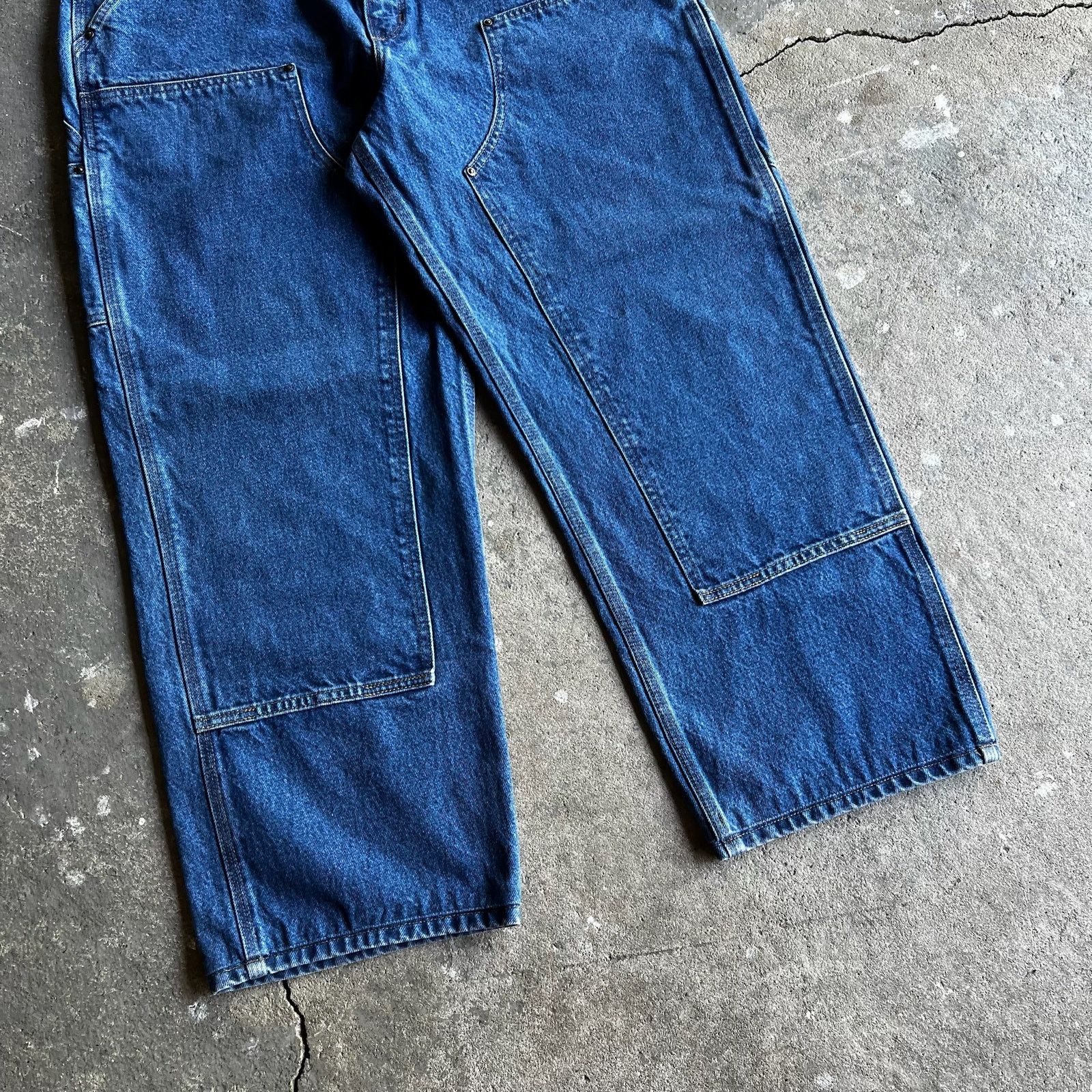 Carhartt × Vintage Carhartt denim blue jean double knee work carpenter pants Size US 35 - 3 Thumbnail